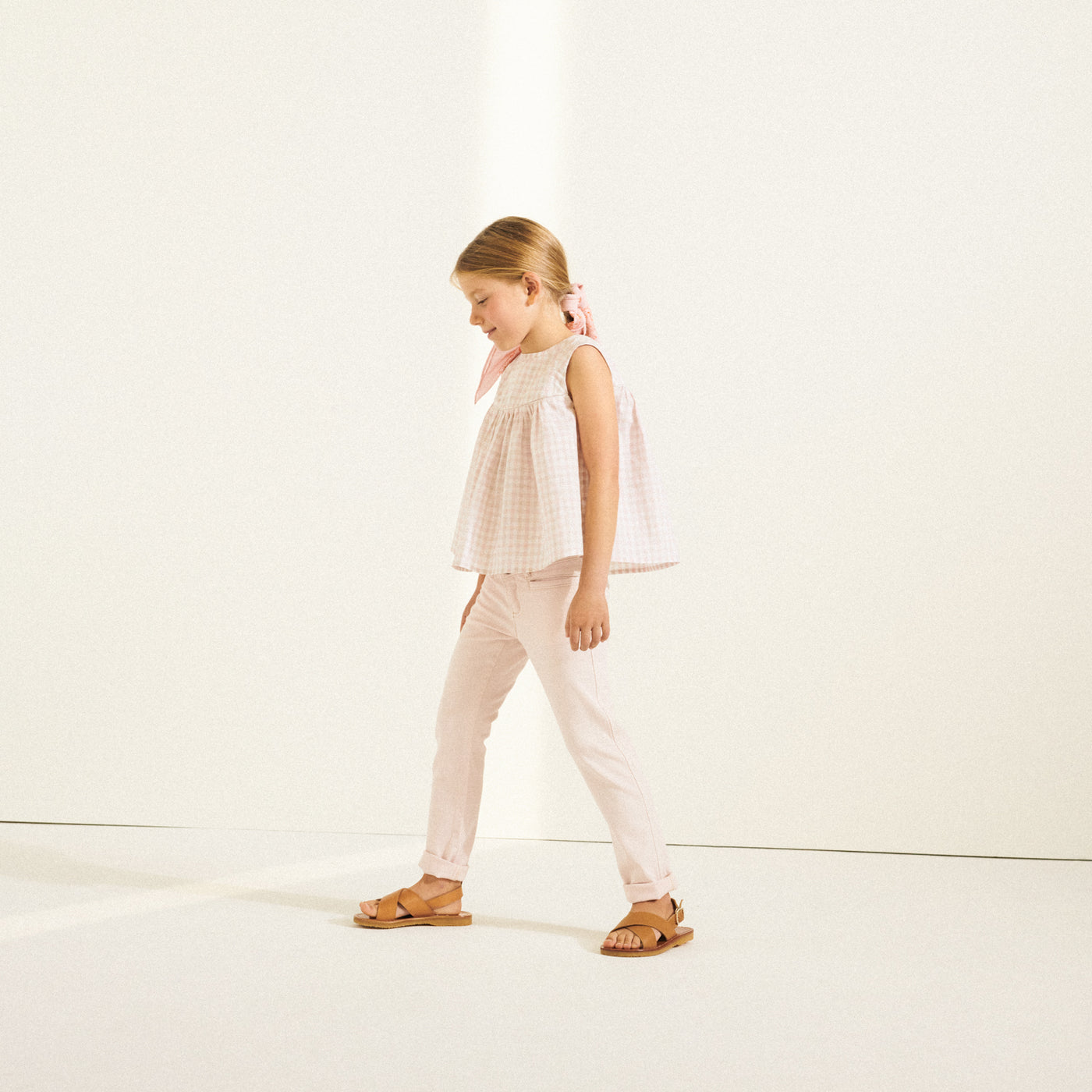 look fille blouse et pantalon rose bonpoint 2022