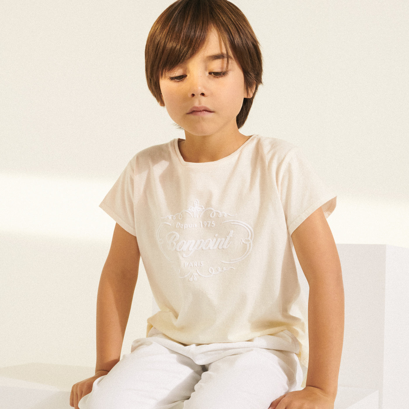 look garçon t-shirt tie and dye bonpoint