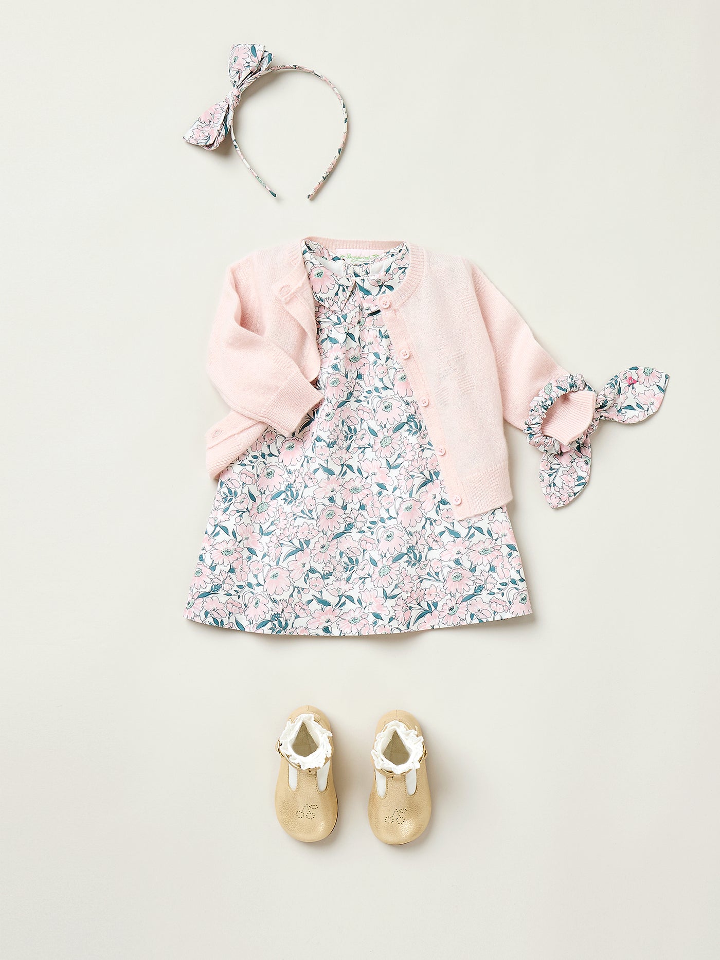 Look bébé fille Eté 2025 - Robe en Liberty avec col chemise
