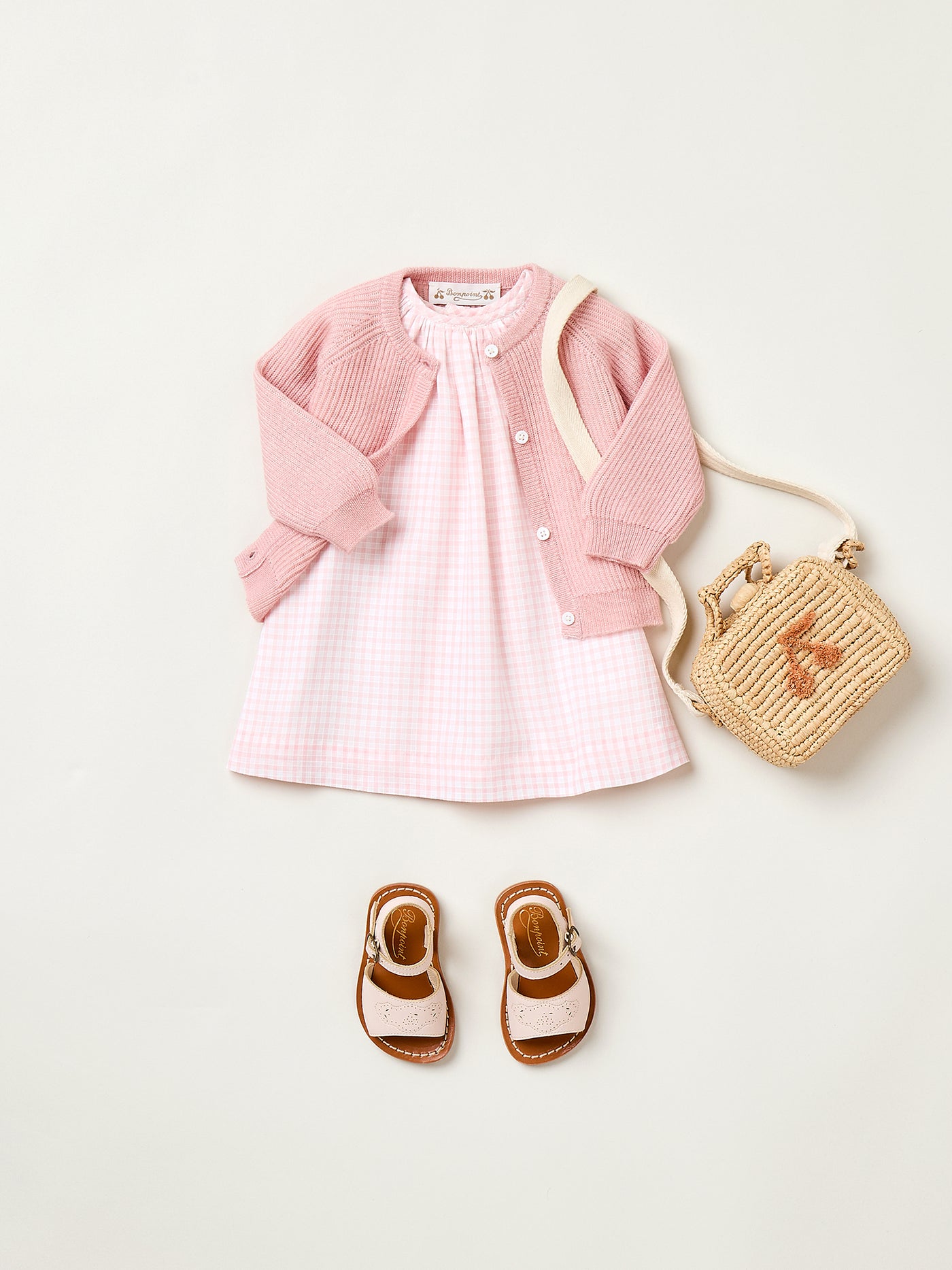 Look bébé fille Eté 2025 - Robe manches courtes et valisette