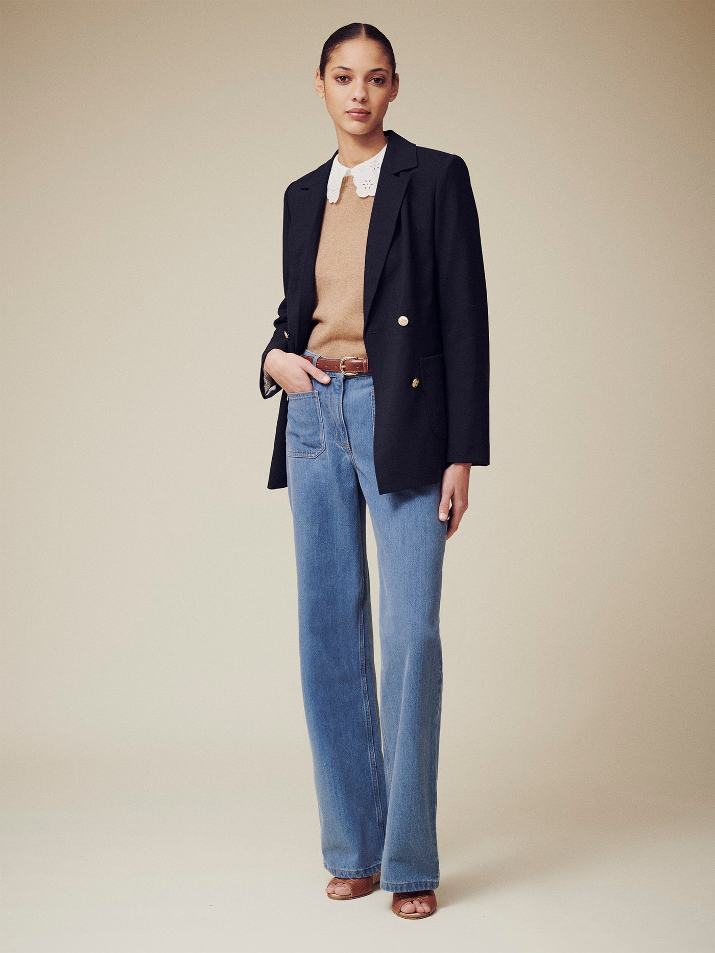 Look femme été 2025 Veste marine