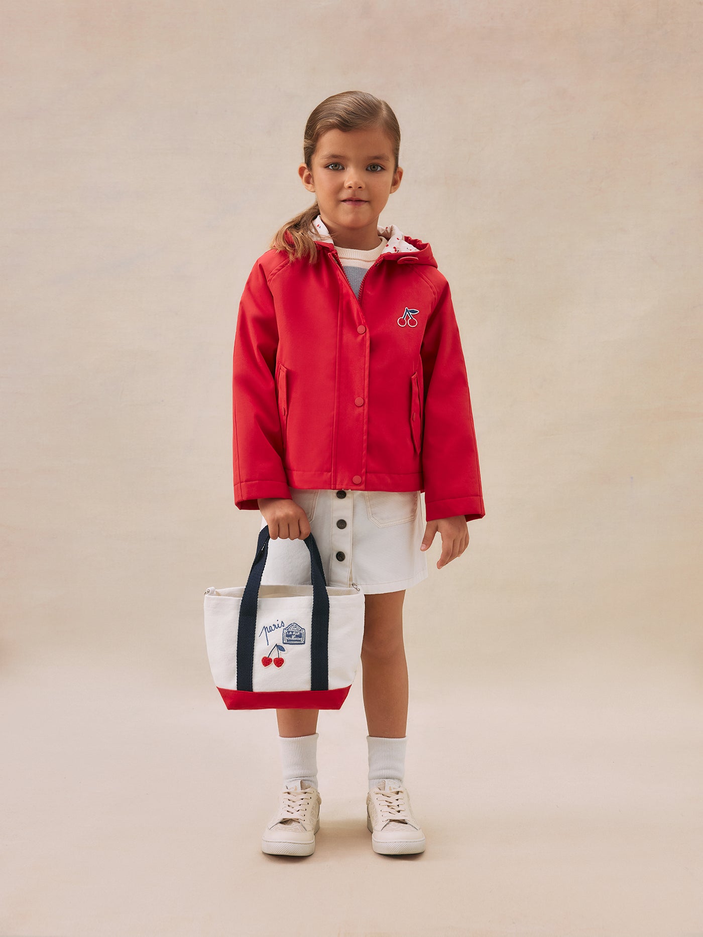 Look fille été 2025 Blouson rouge