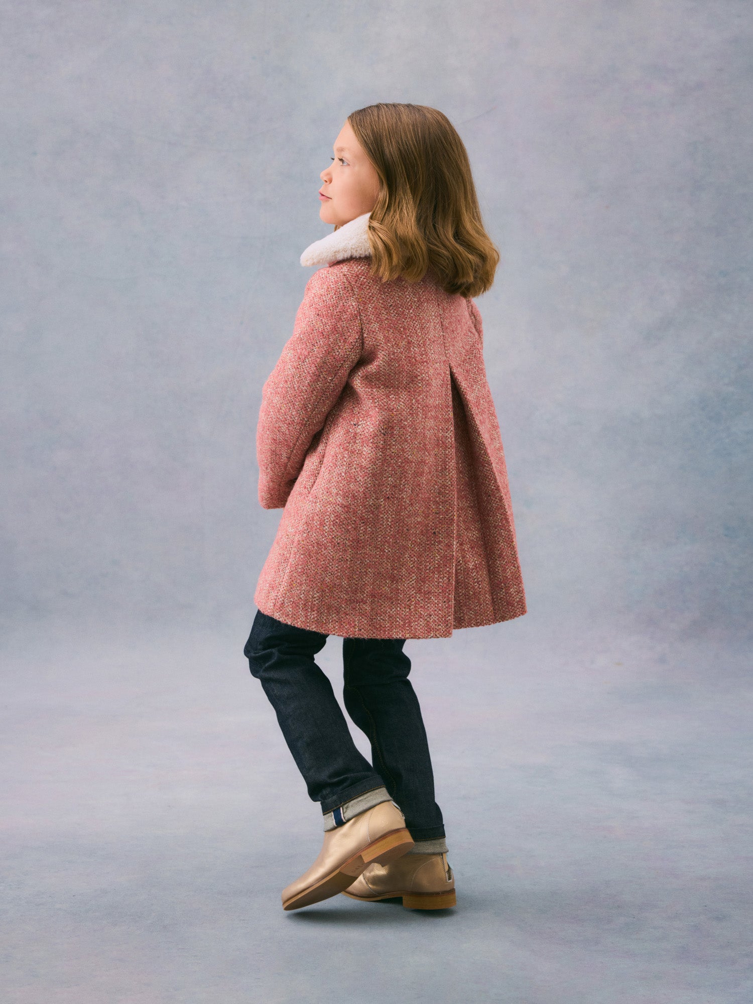 Look fille hiver 2024 manteau en laine Bonpoint