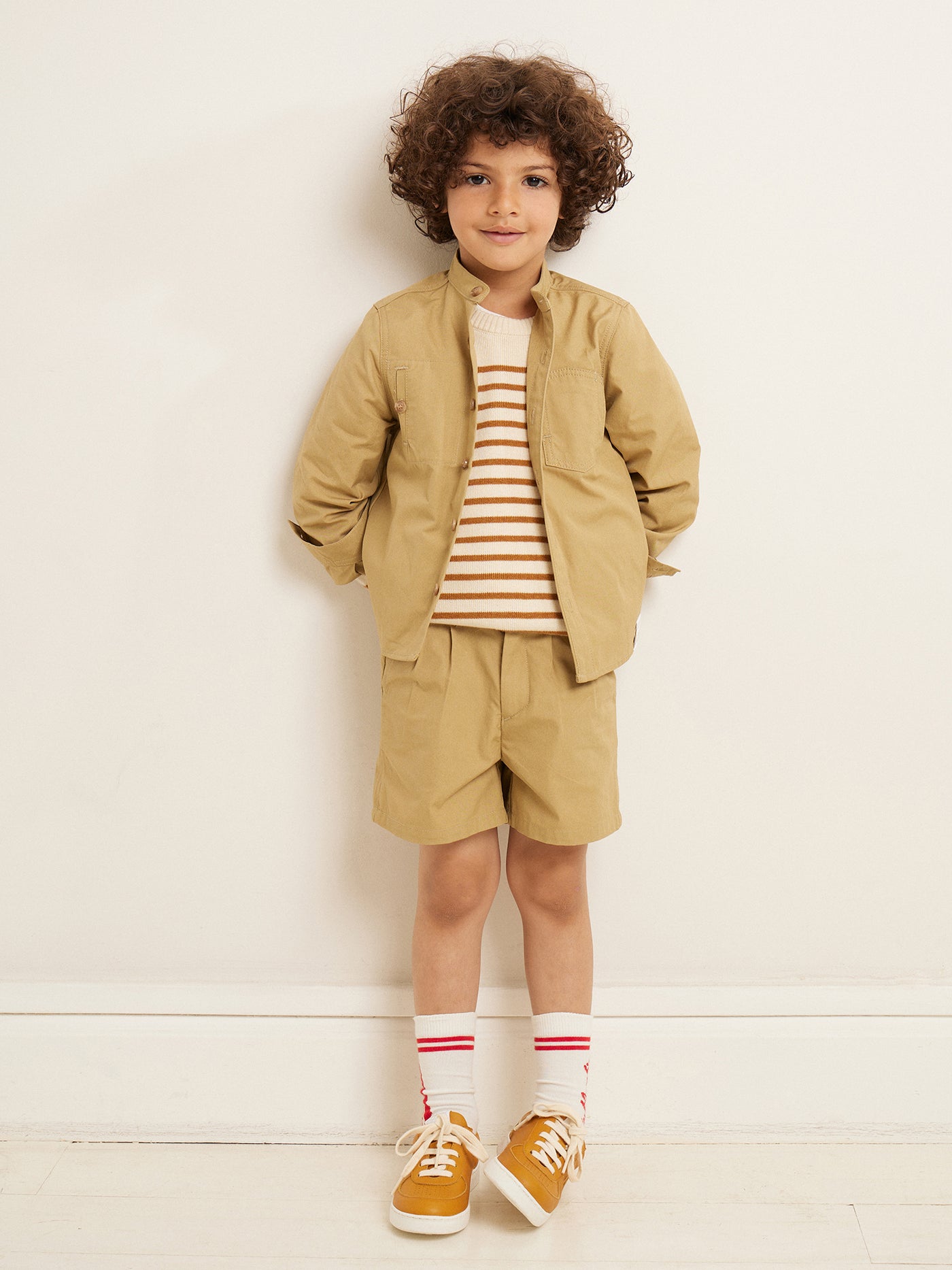 LOOK GARCON ETE 2023 CHEMISE BEIGE