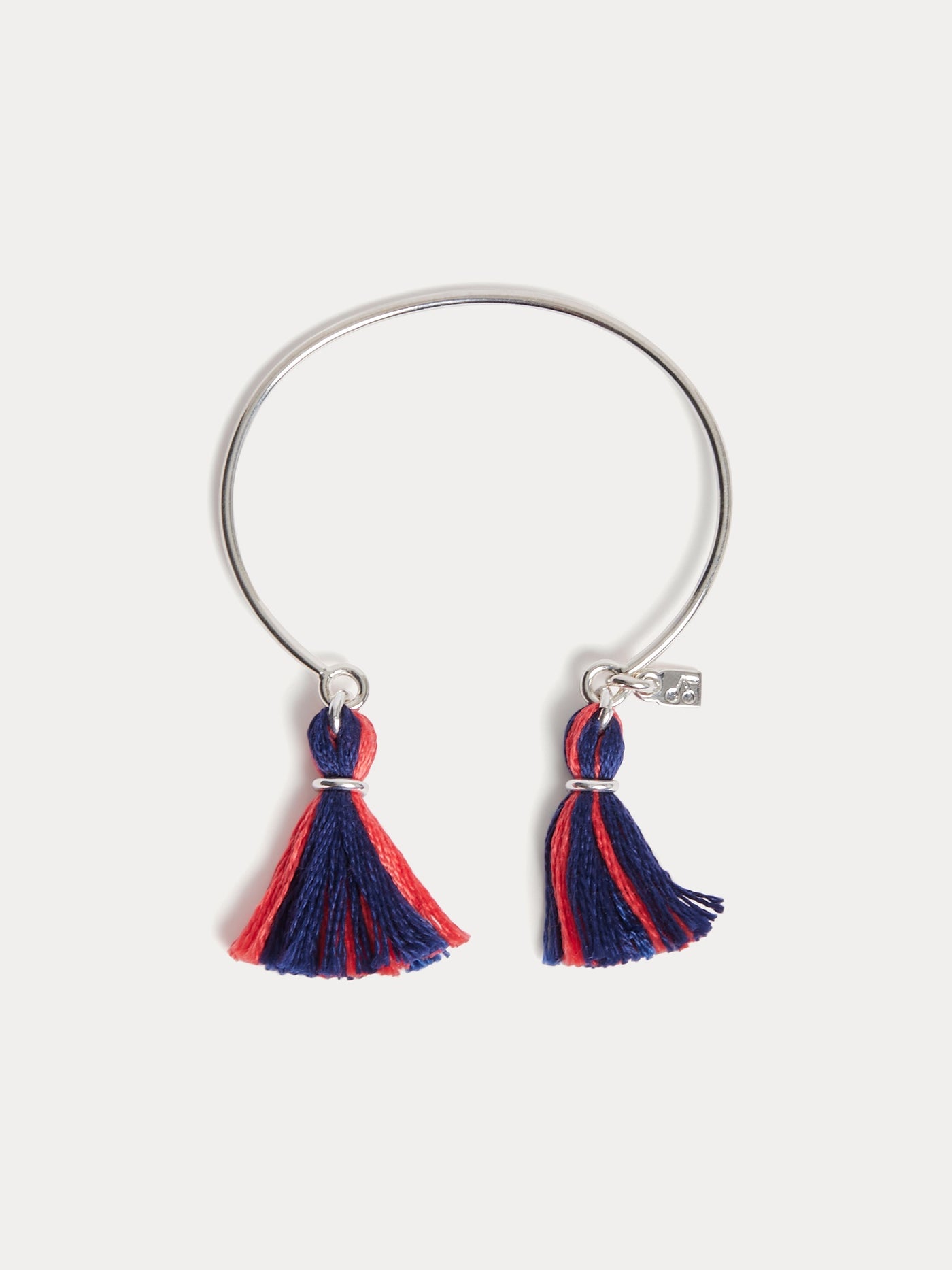 Bracelet jonc en argent Pompon