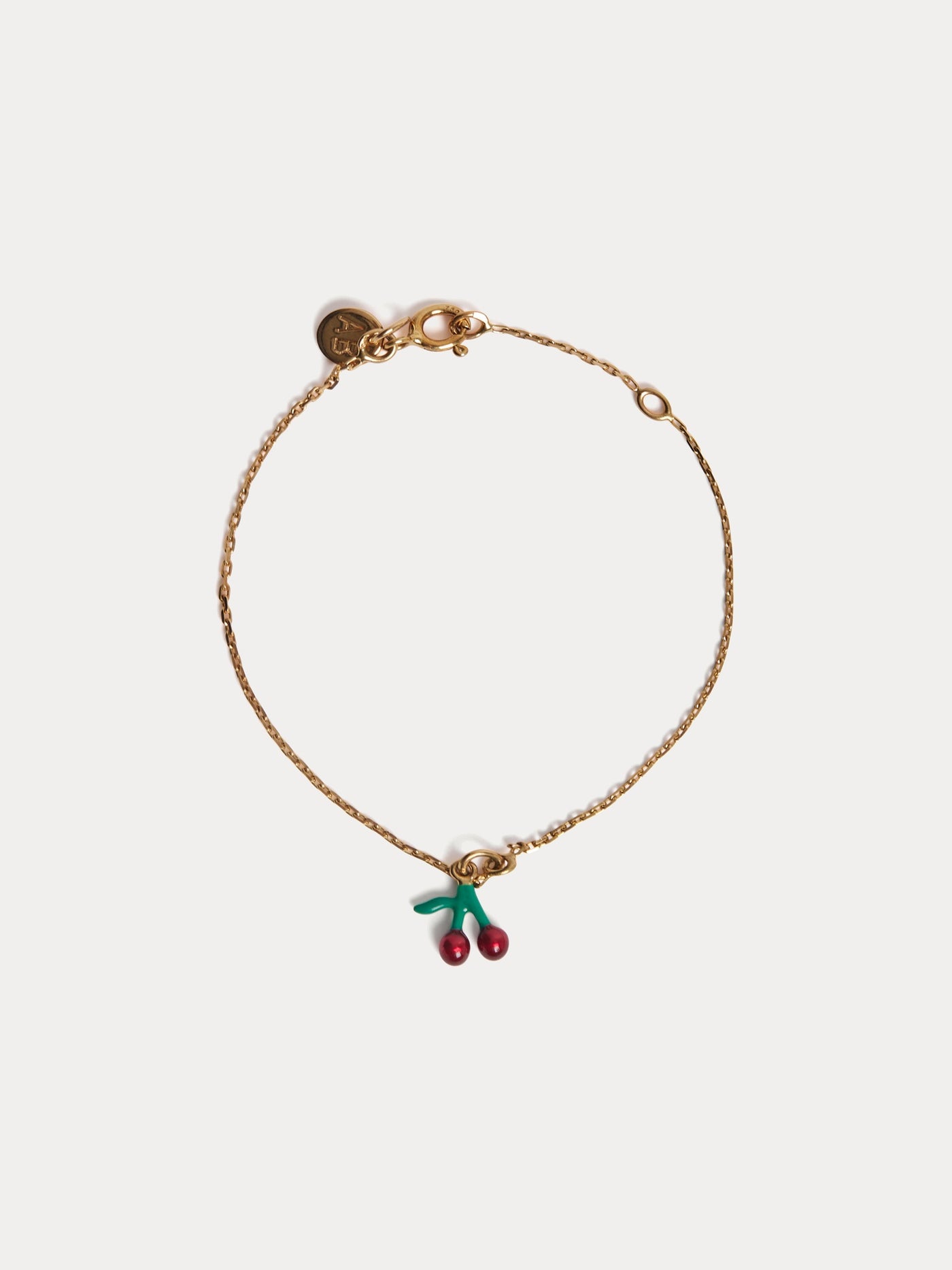 Bracelet Or Rose Cerise emaillée