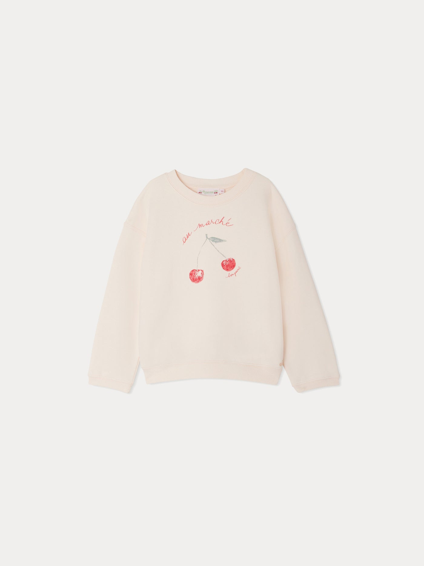 Sweatshirt Fleurette rose camélia