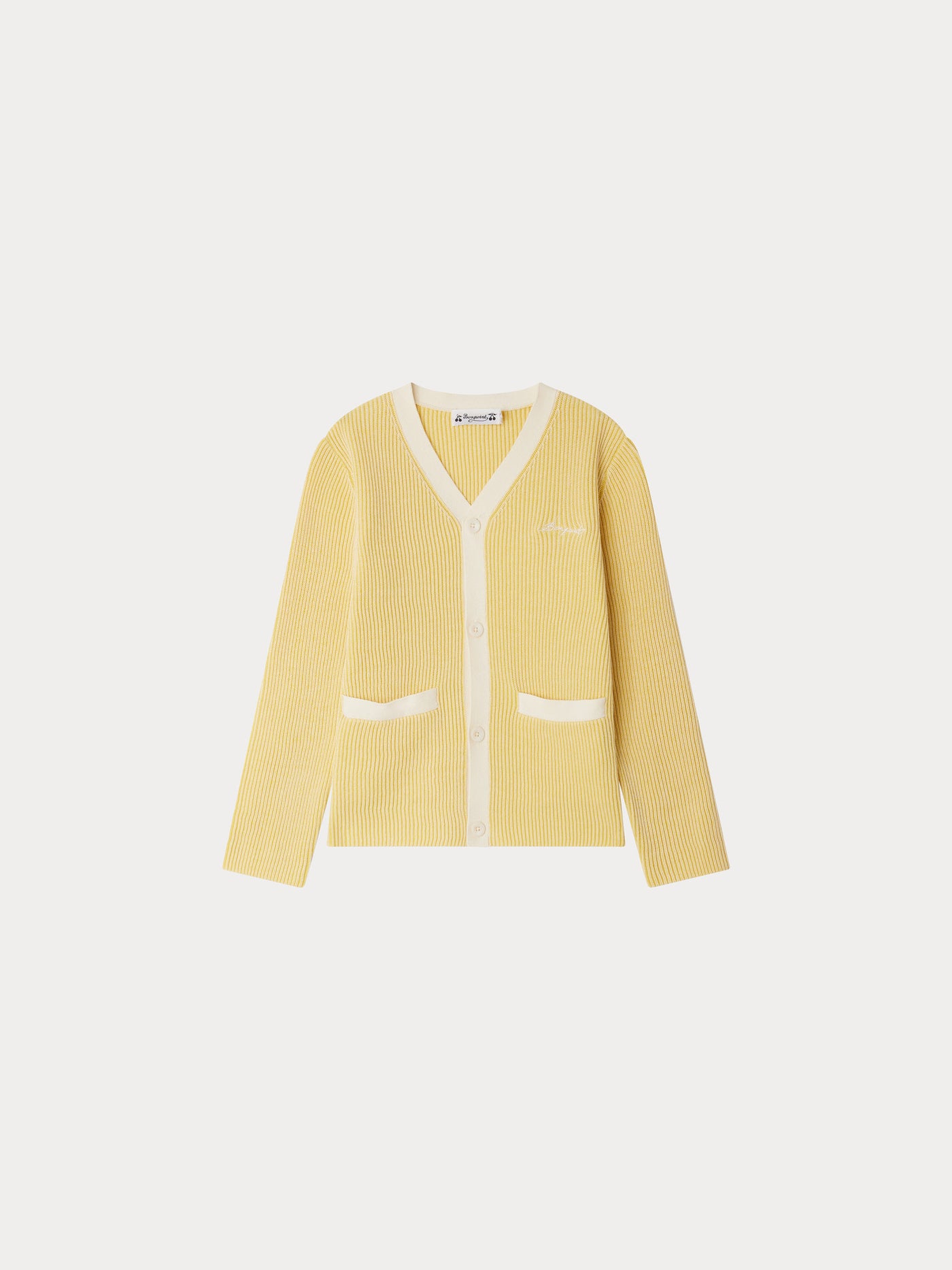 Cardigan Albert brodé à côtes