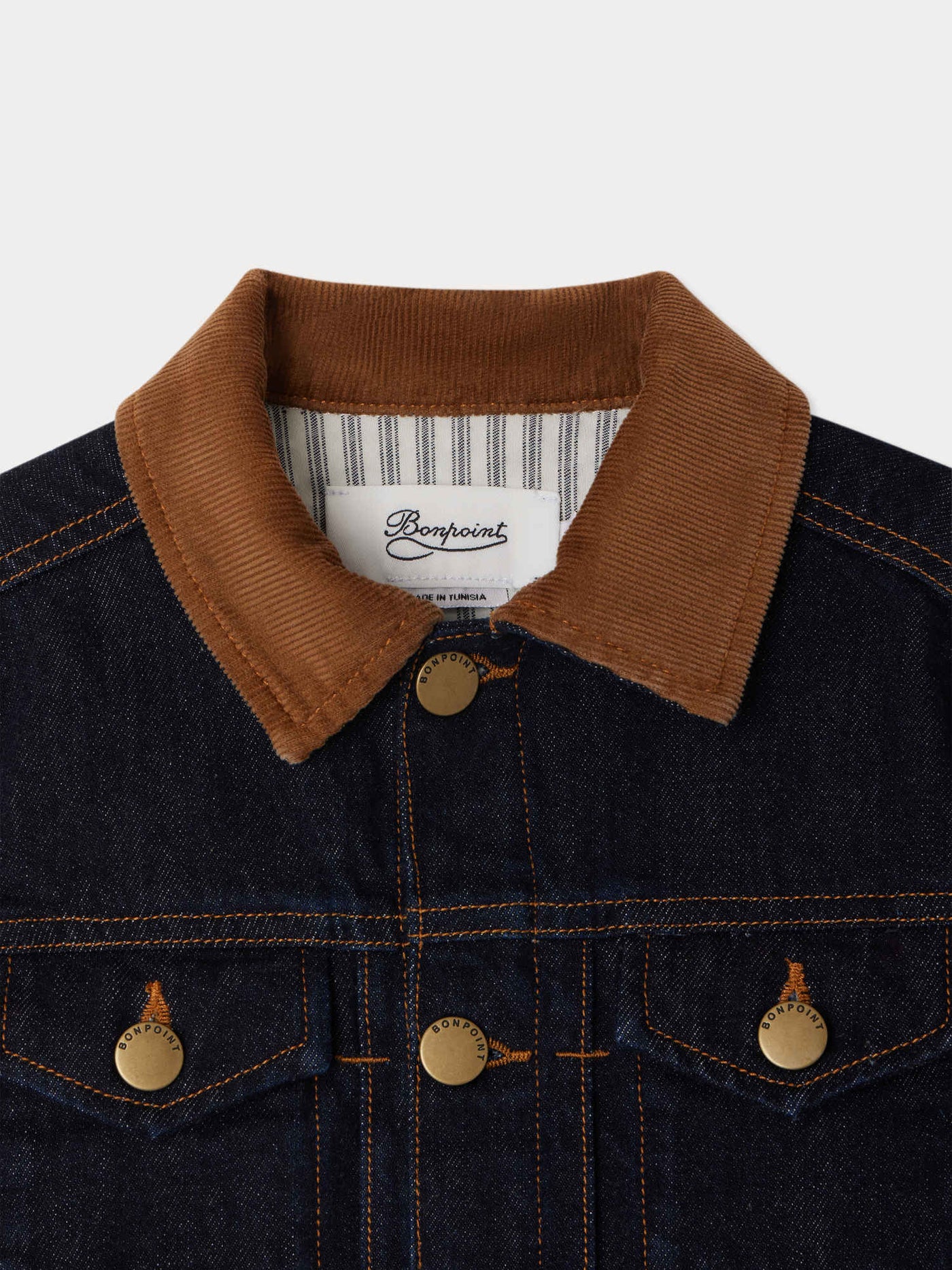 Veste Eddis en denim brodée au dos