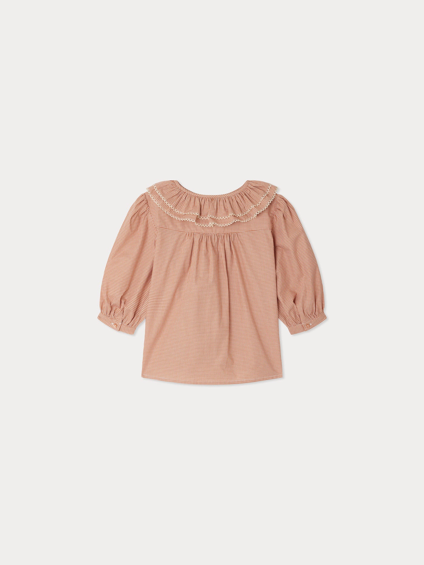 Blouse Eloria volantée à carreaux