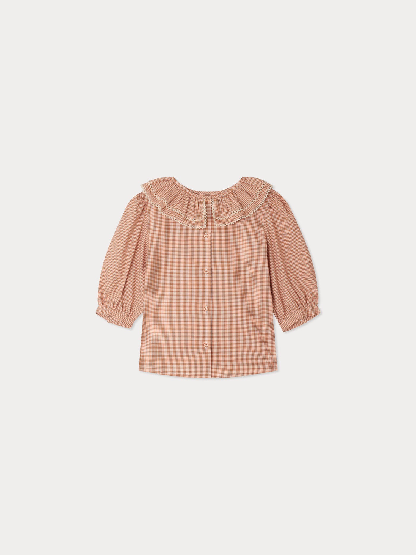 Blouse Eloria volantée à carreaux