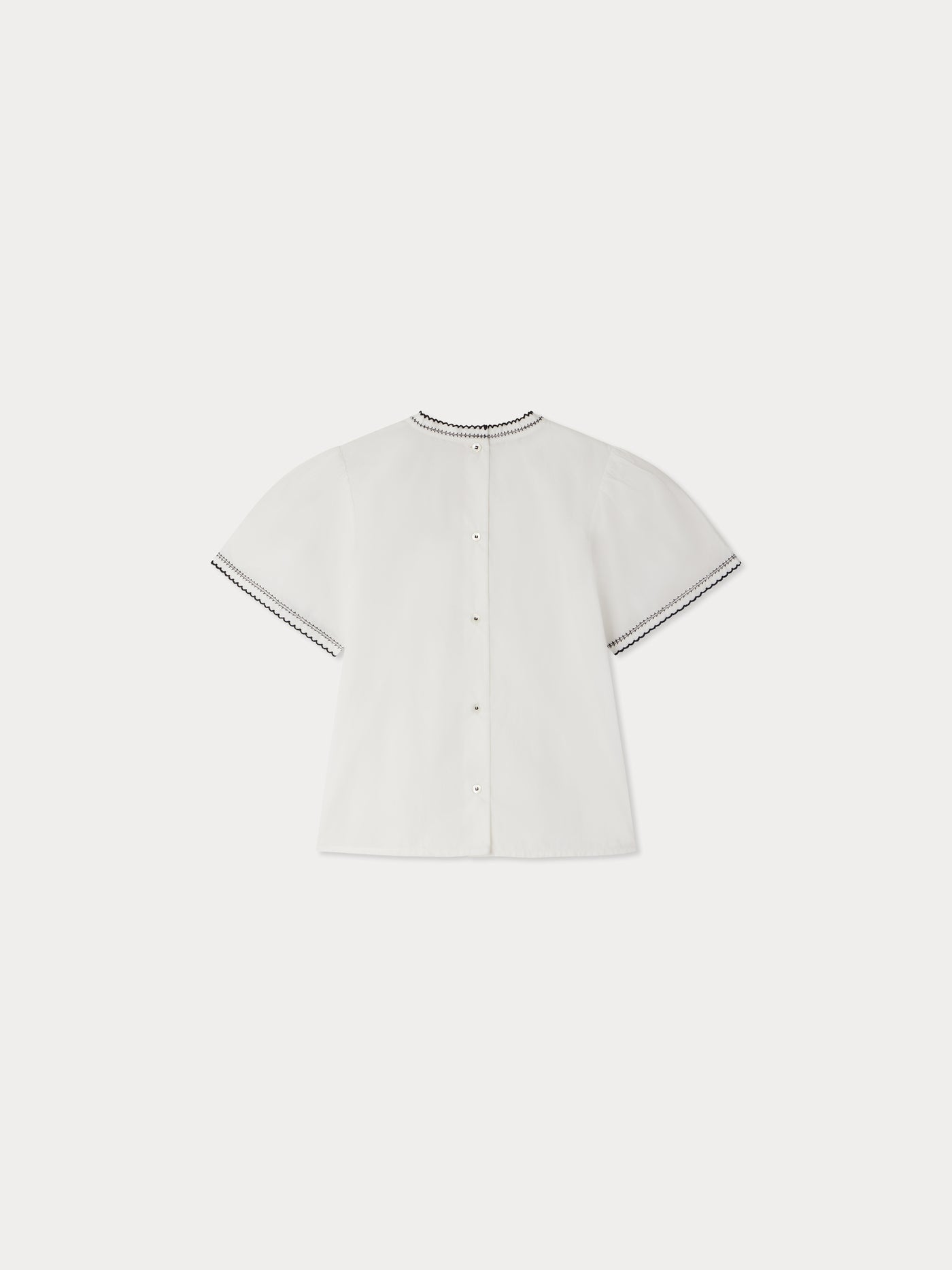 Blouse Eldoradie à broderies contrastantes