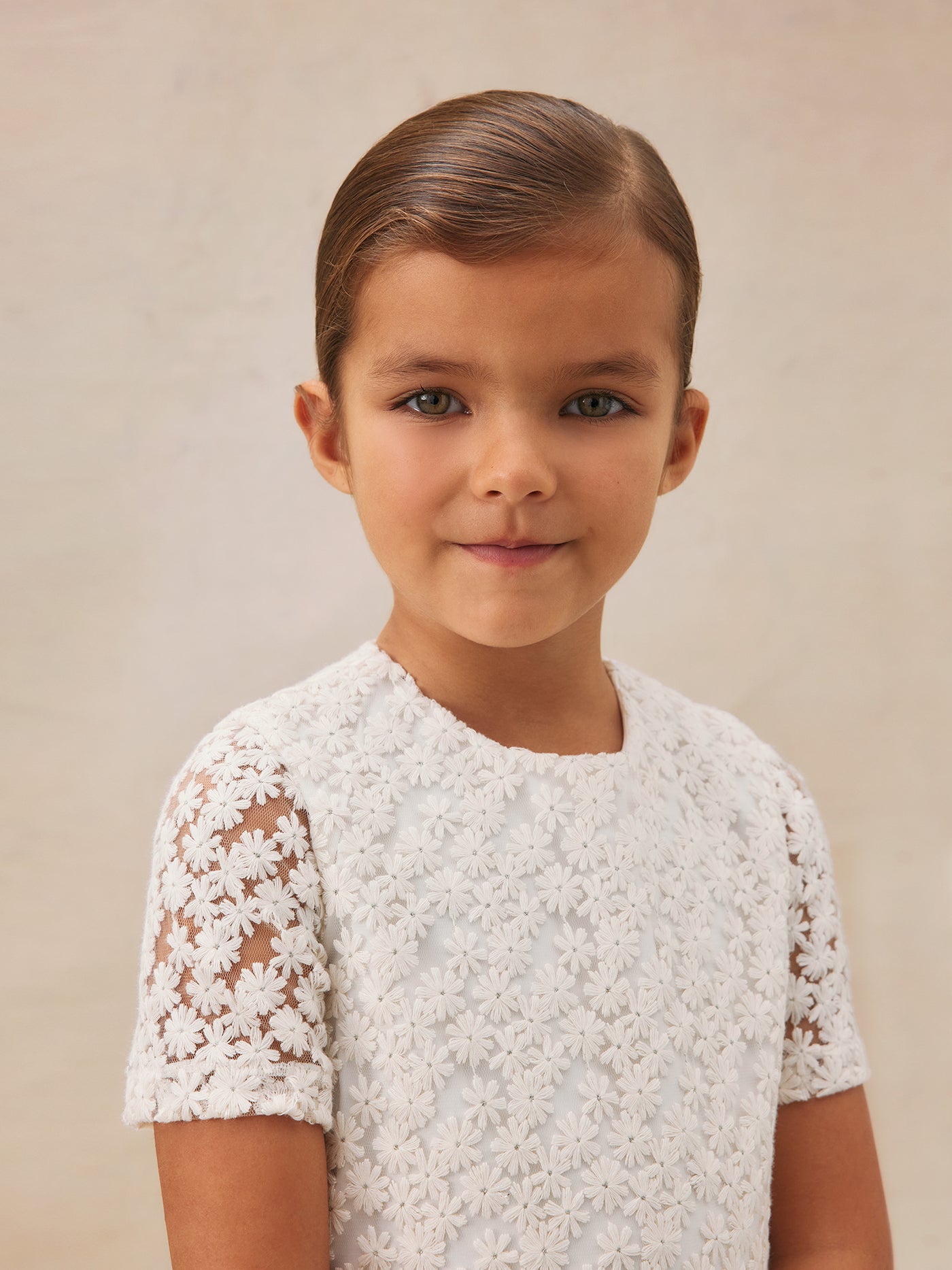 Robe Emanuela en tulle brodée de fleurs