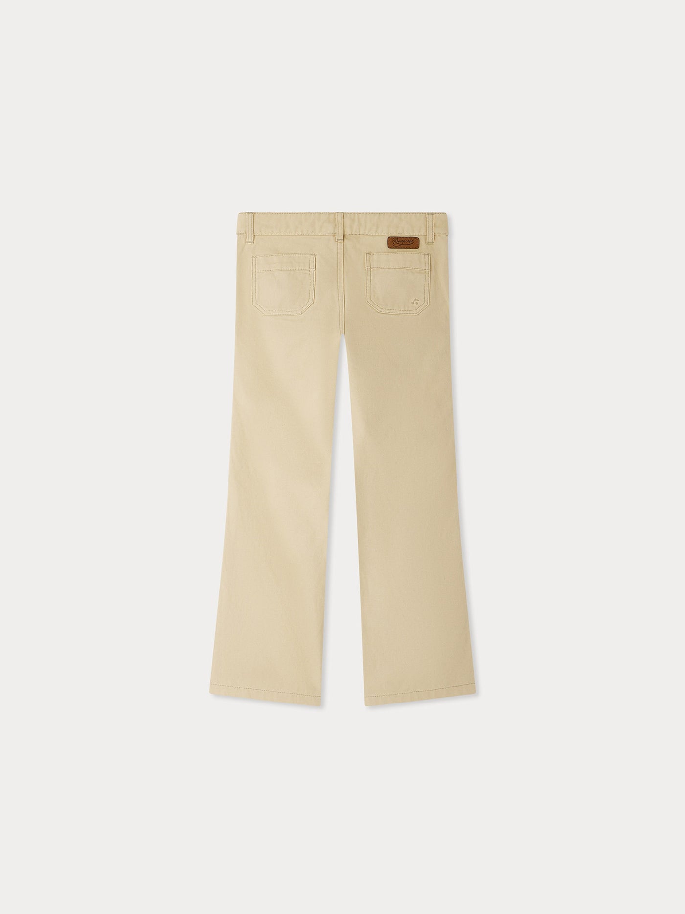 Pantalon Junon évasé à broderie cerise