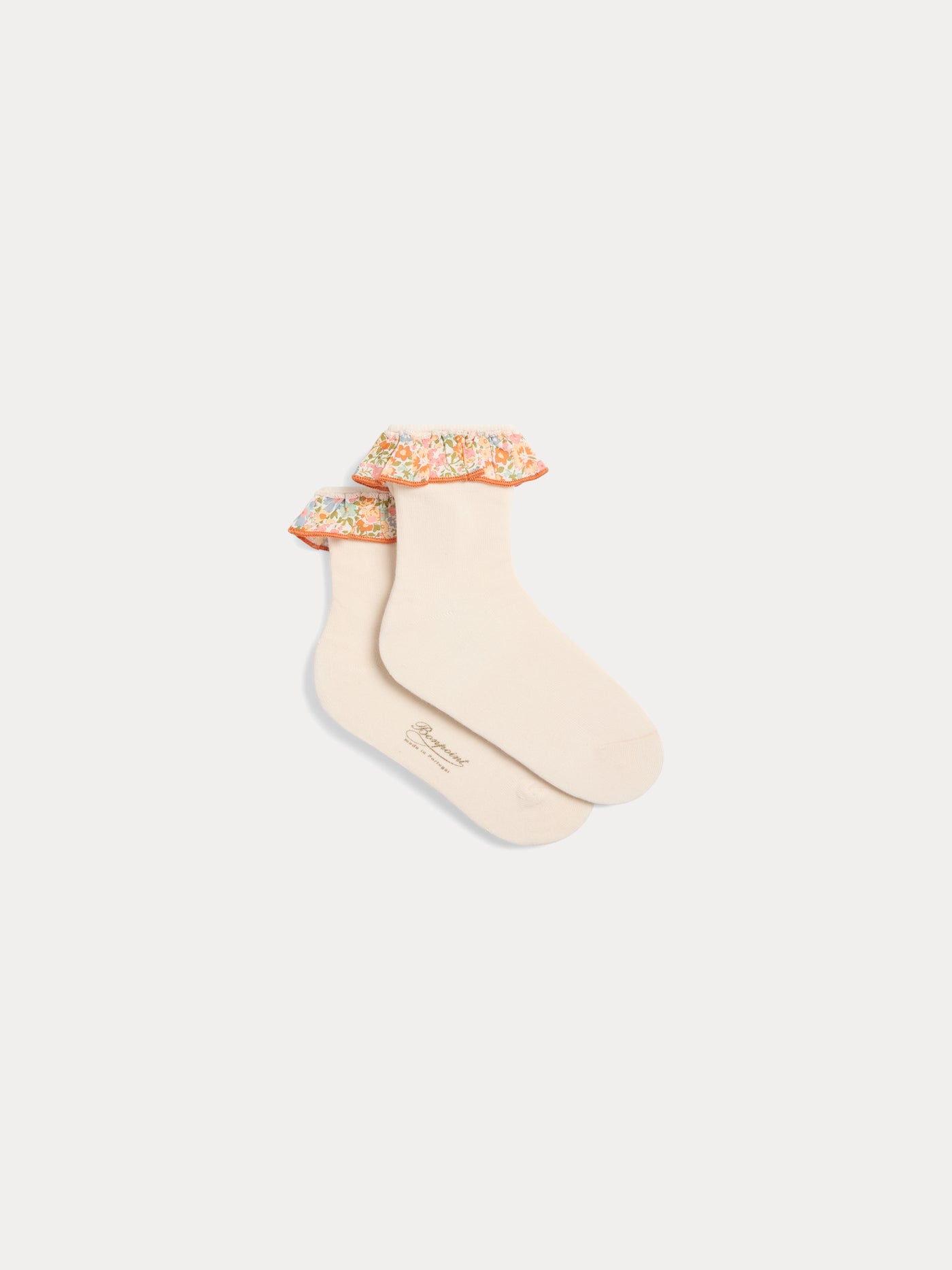Chaussettes Feather à volants en tissu Liberty rose