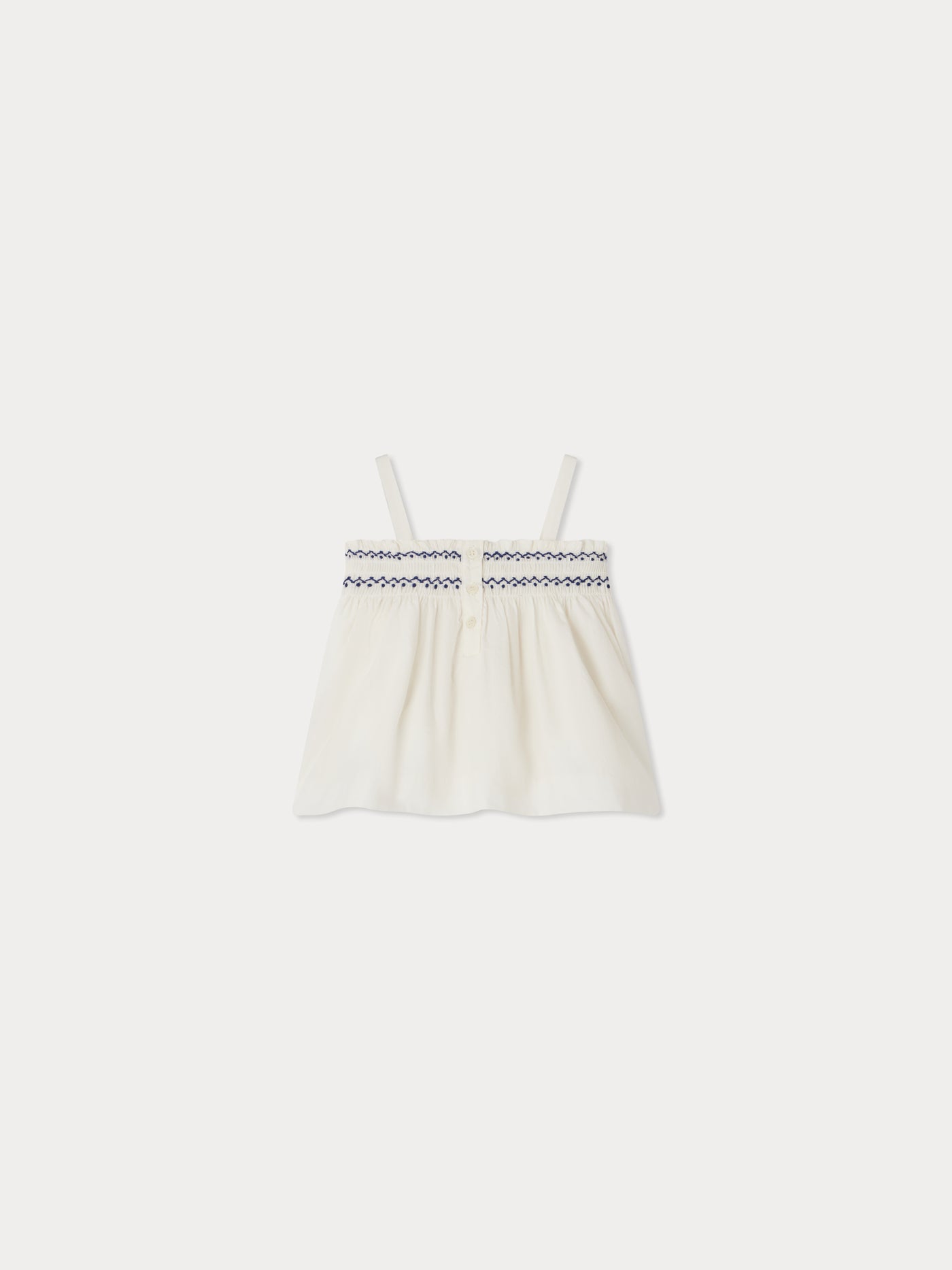 Blouse Abricot smockée à bretelles