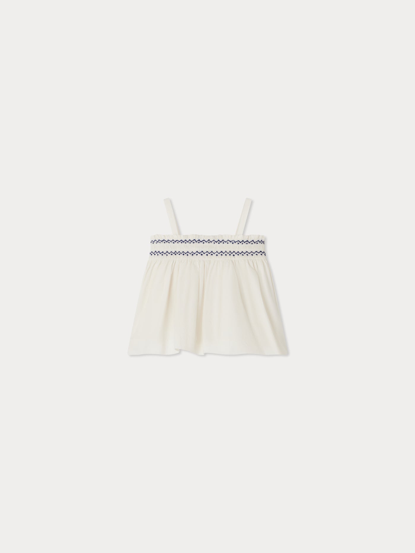 Blouse Abricot smockée à bretelles