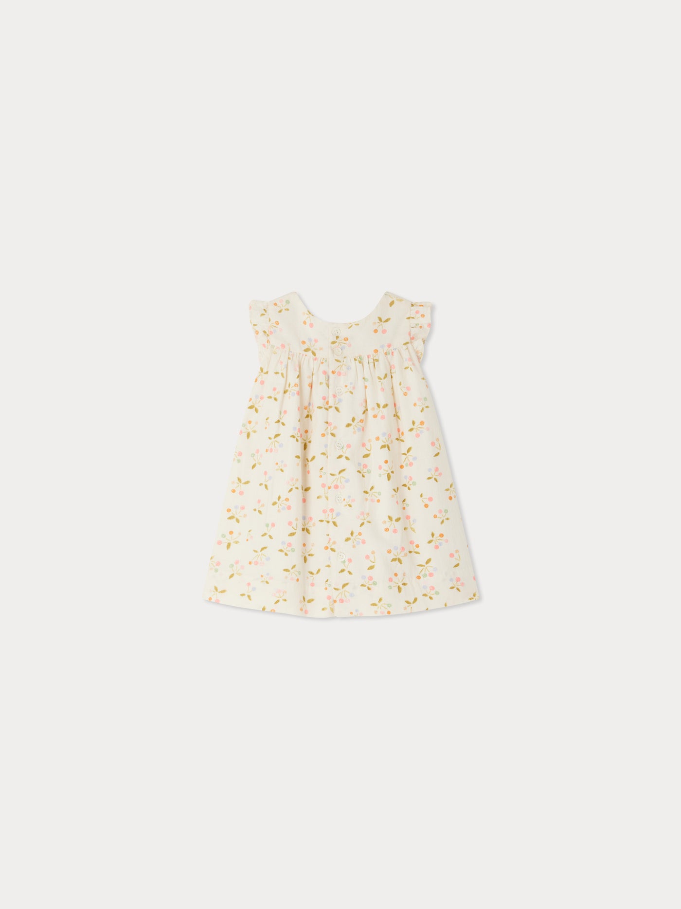 Robe Clothibis smockée à imprimé cerises