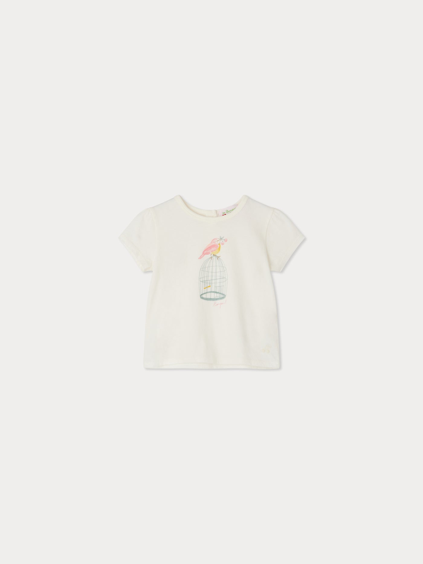 T-shirt Cira imprimé oiseau en coton biologique