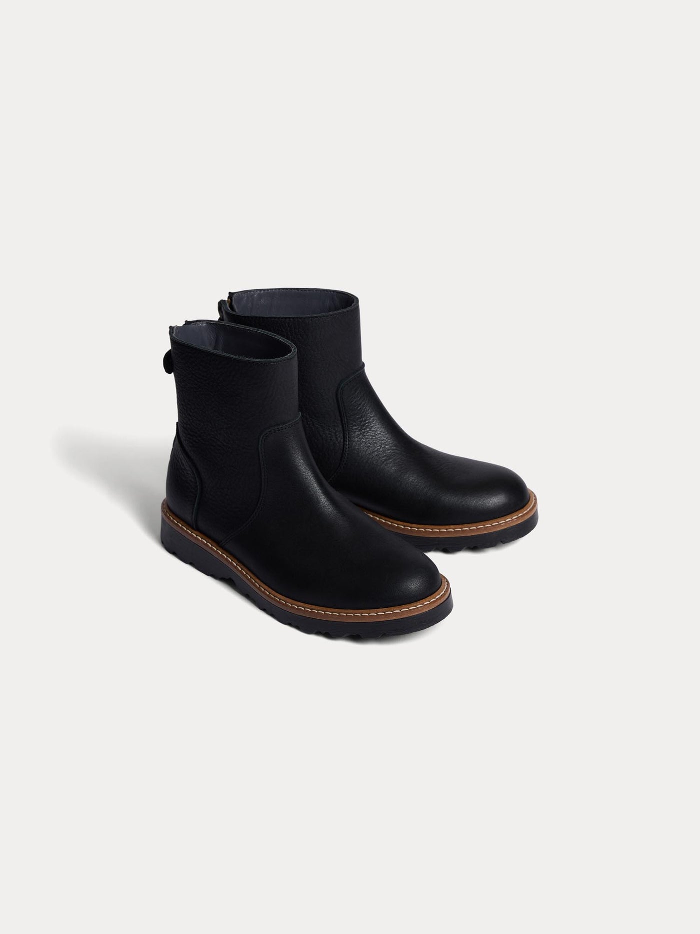 Boots Greg en cuir noir