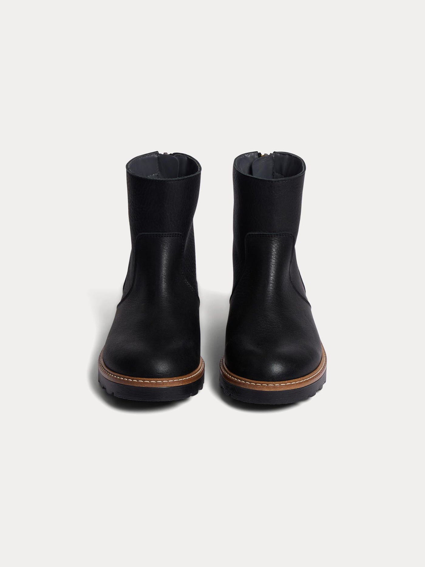 Boots Greg en cuir noir