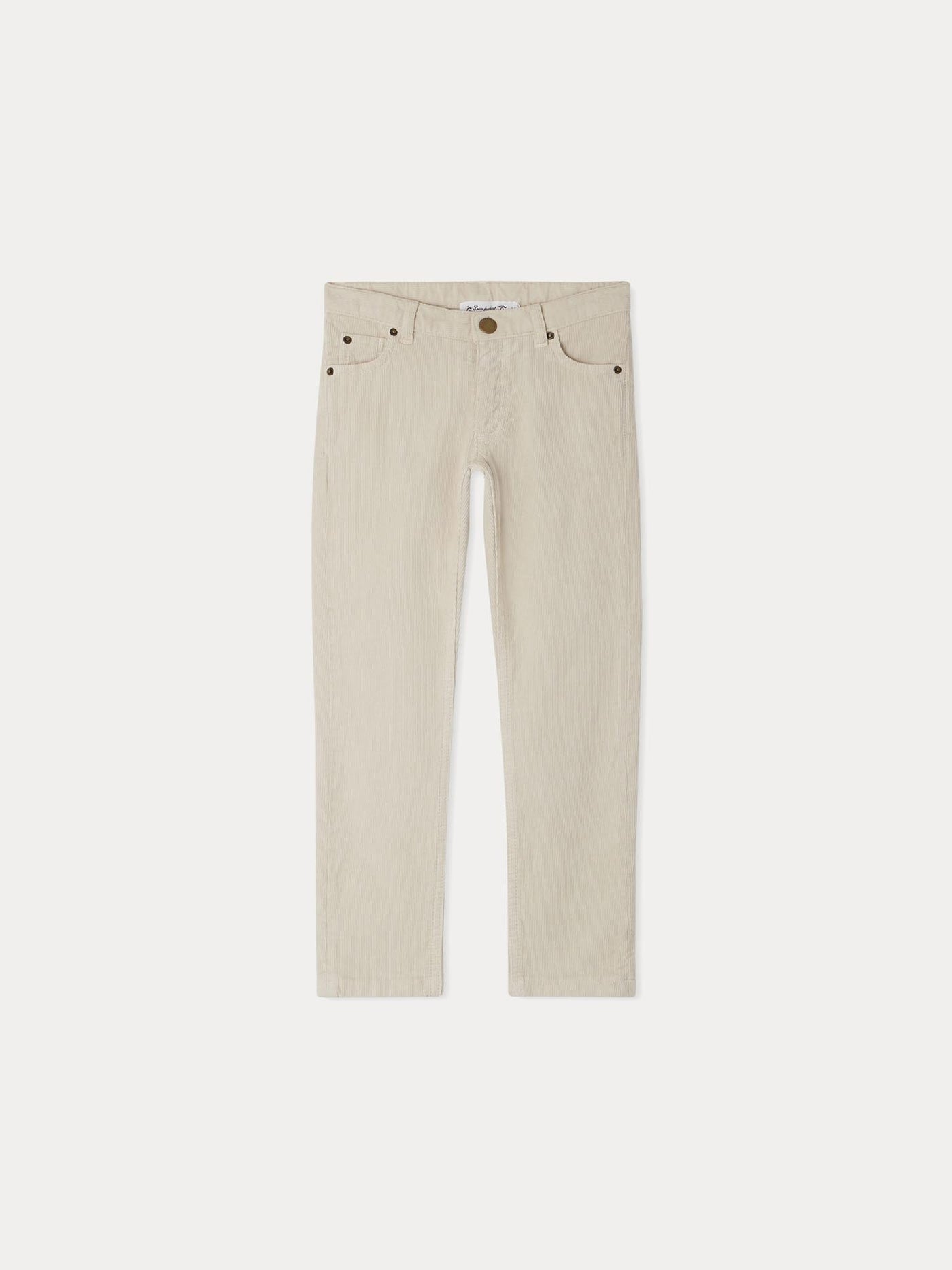 Pantalon Dewey en velours cotelé blanc