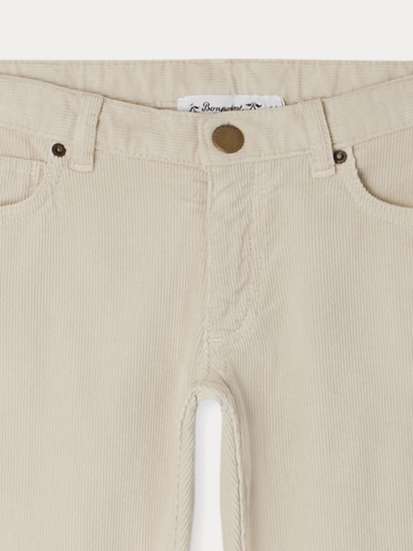 Pantalon Dewey en velours cotelé blanc