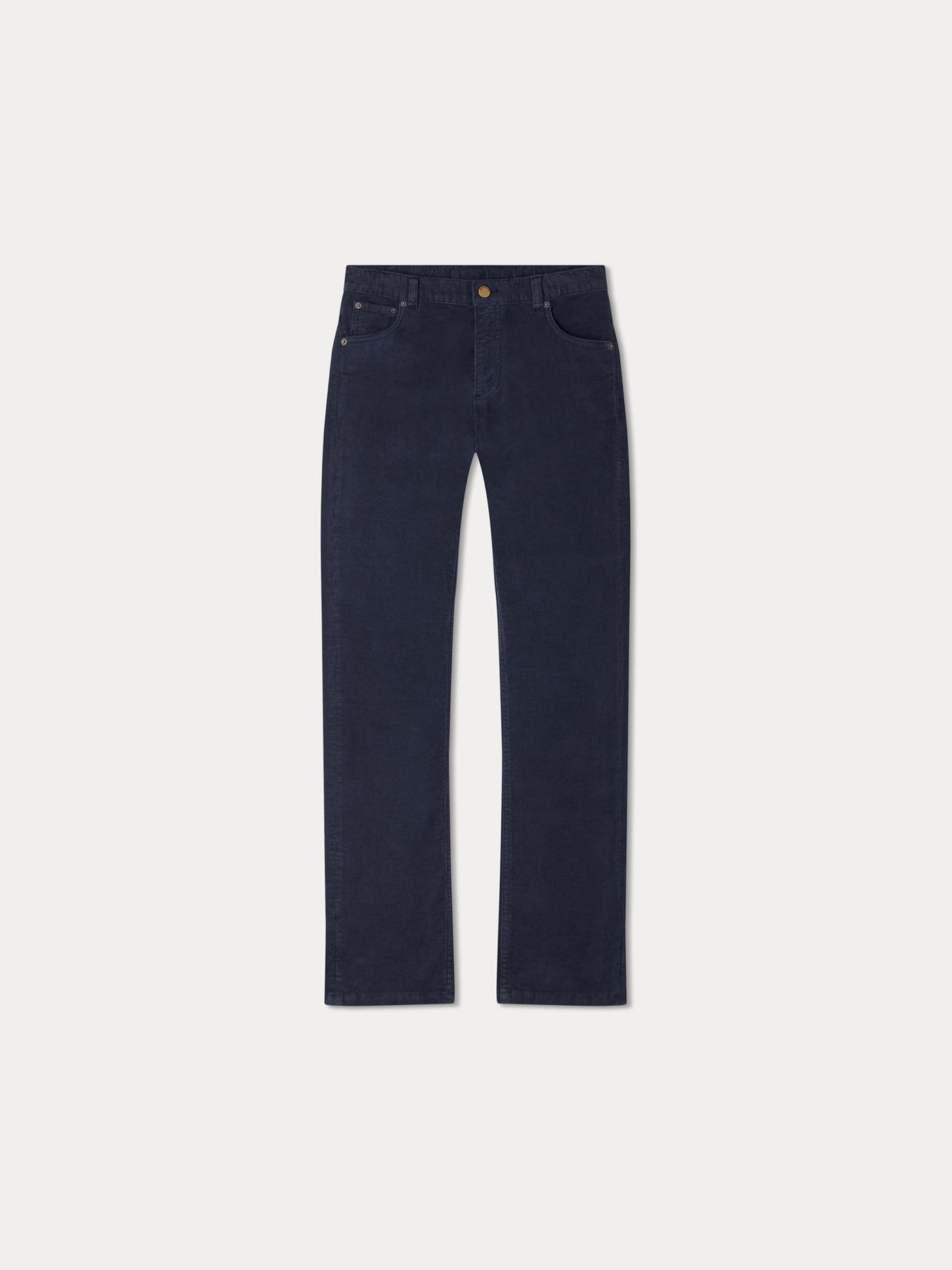 Pantalon Dewey en velours cotelé bleu foncé