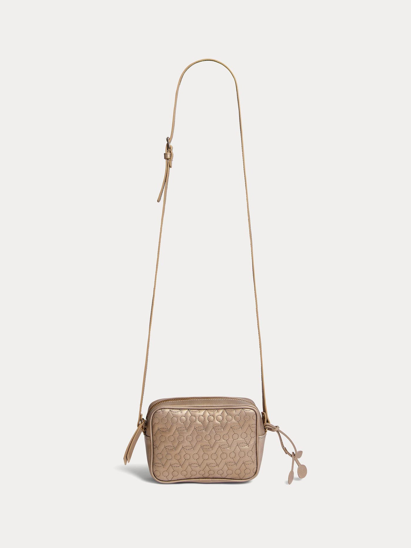 Sac Alimos bandoulière en cuir doré