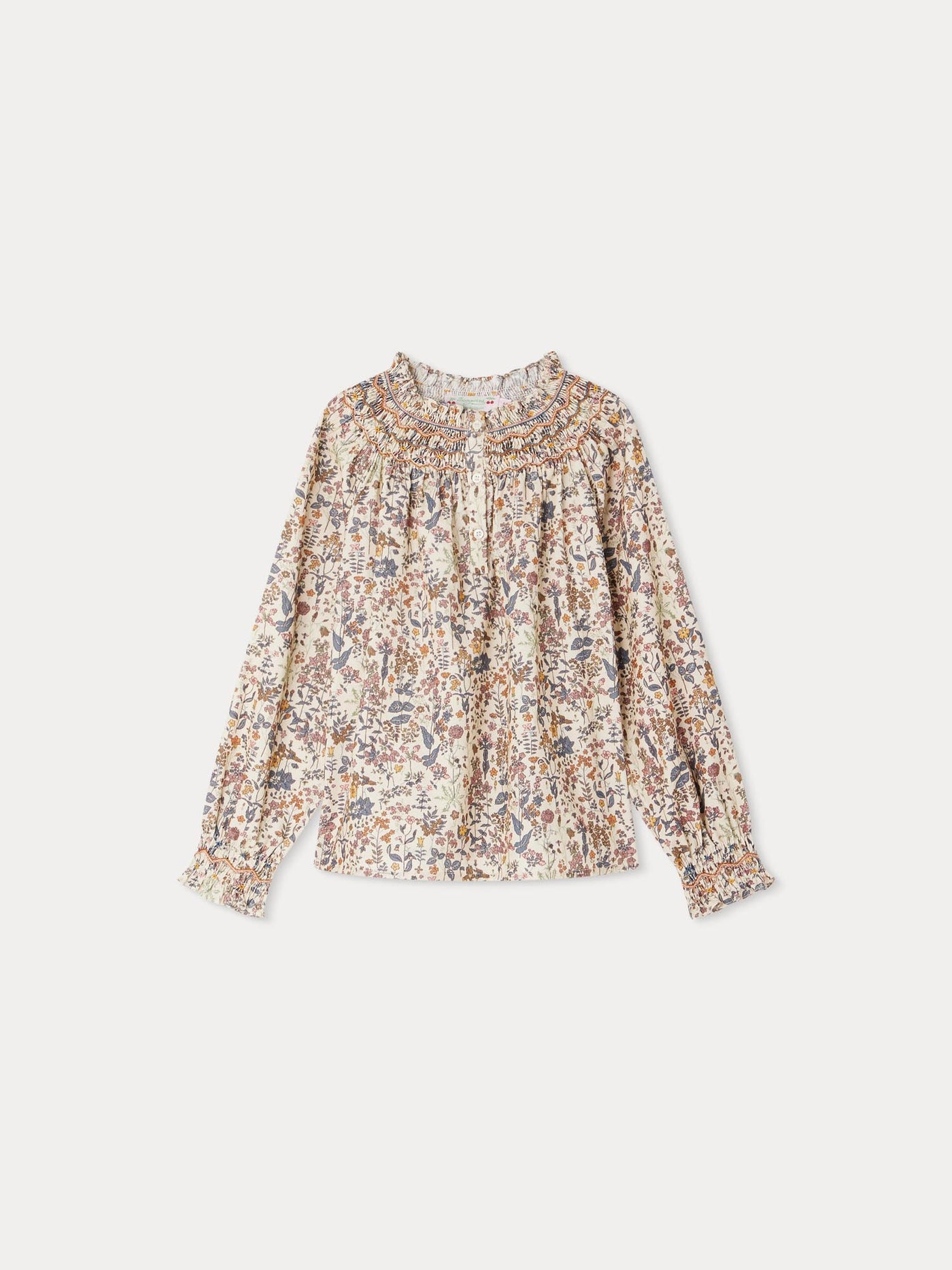 Blouse Pétale smockée en tissu Liberty