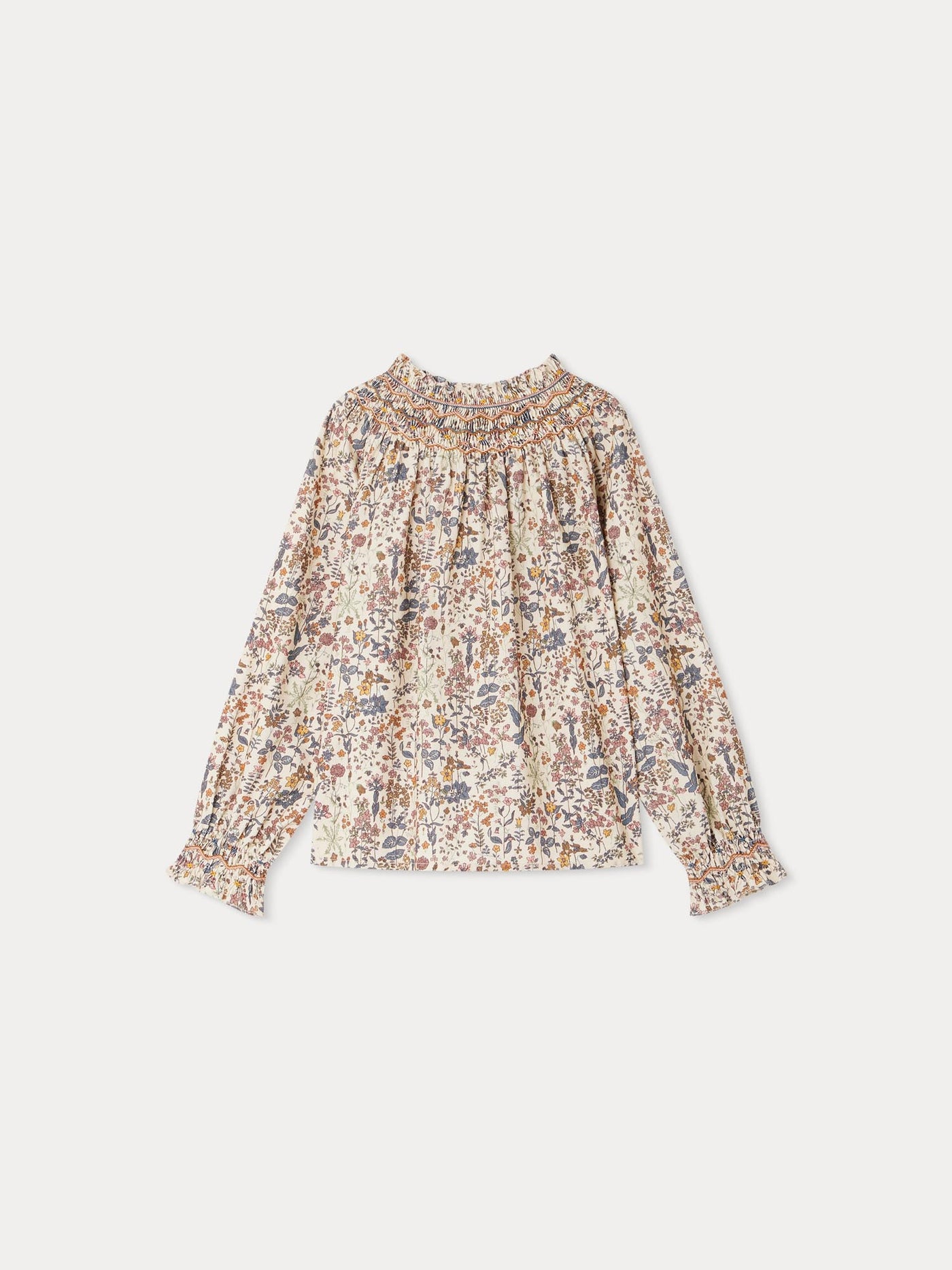 Blouse Pétale smockée en tissu Liberty