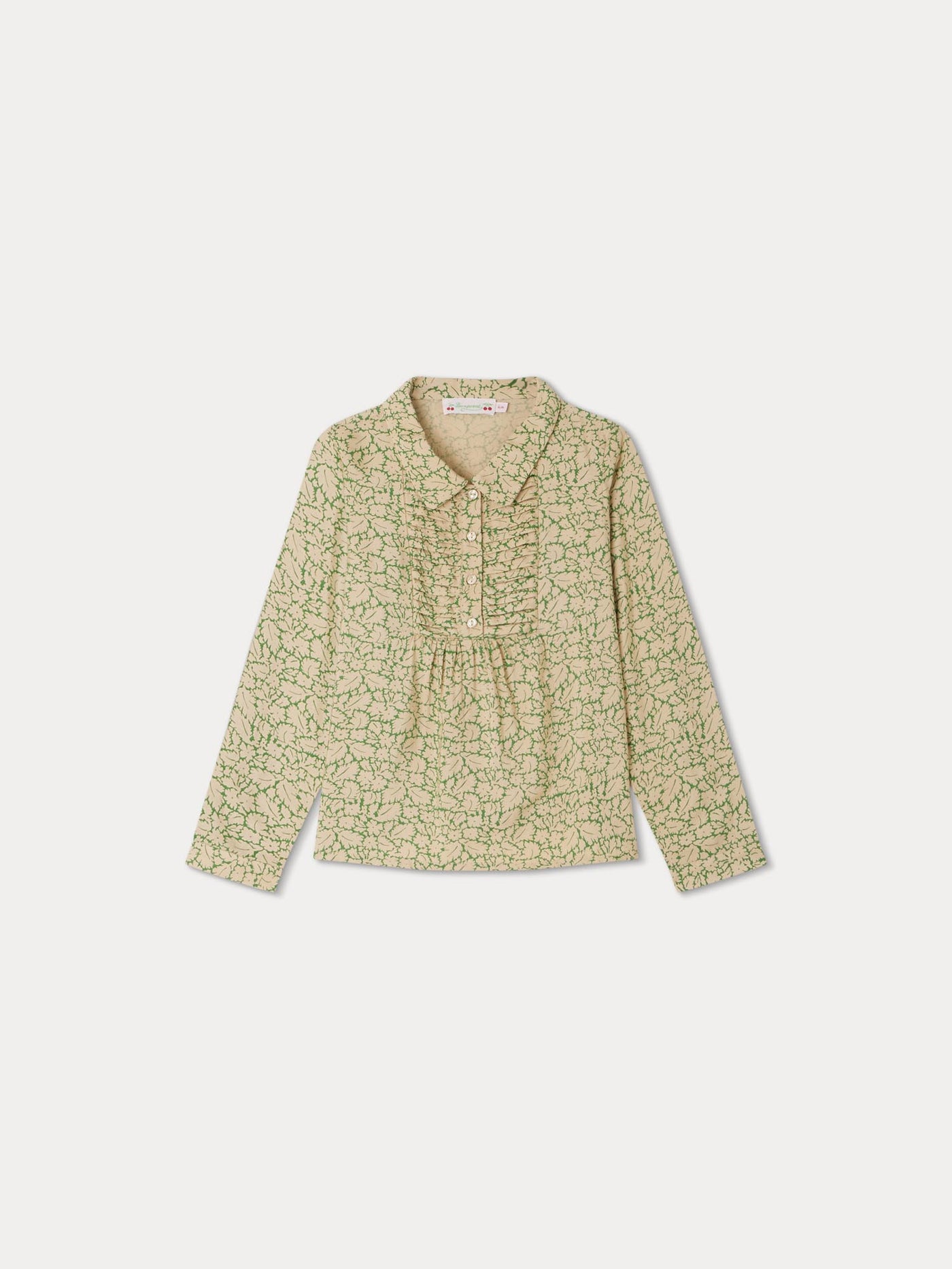 Blouse Glycine à col plissé