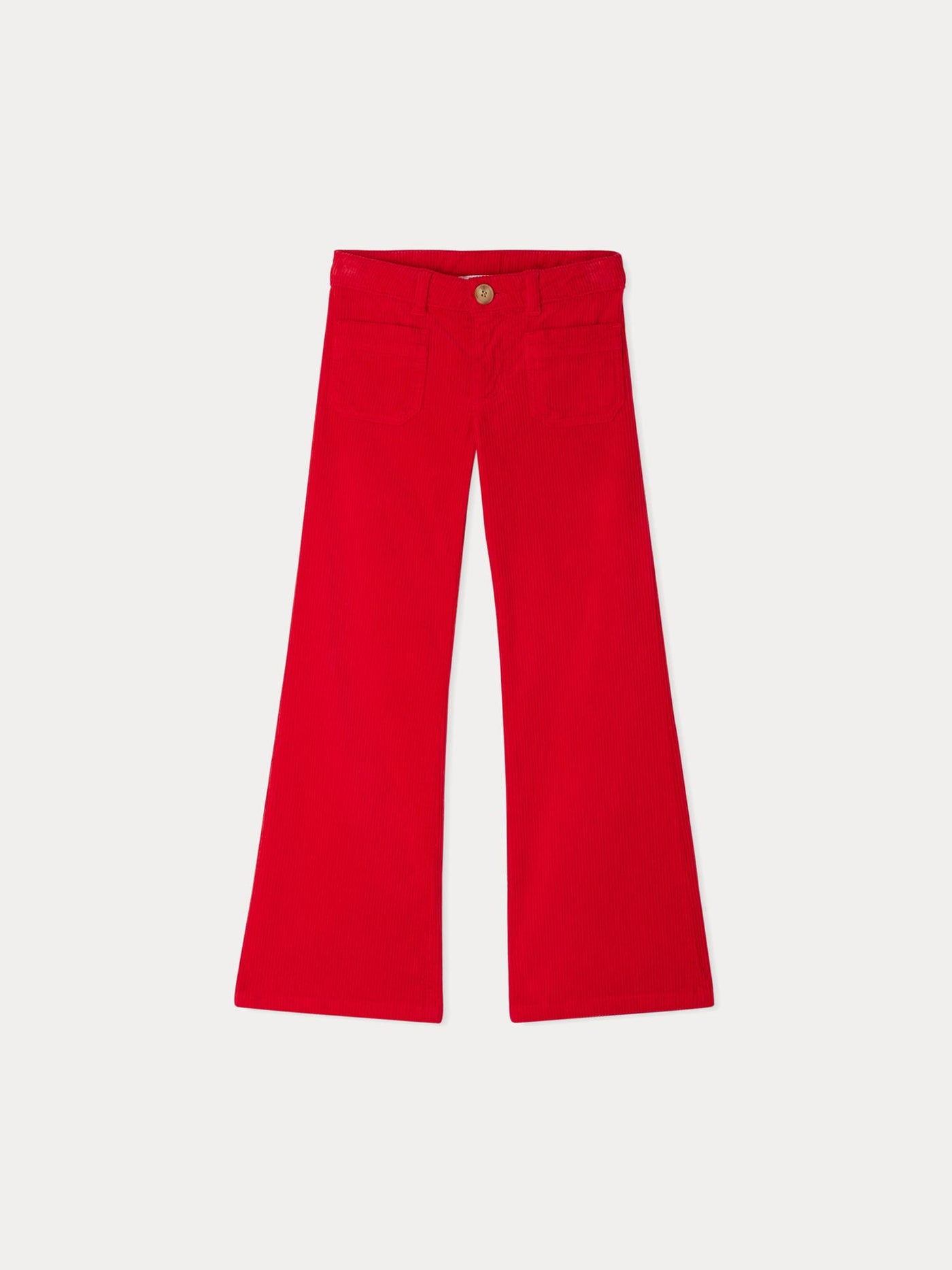 Pantalon Junon en velours cotelé rouge clair