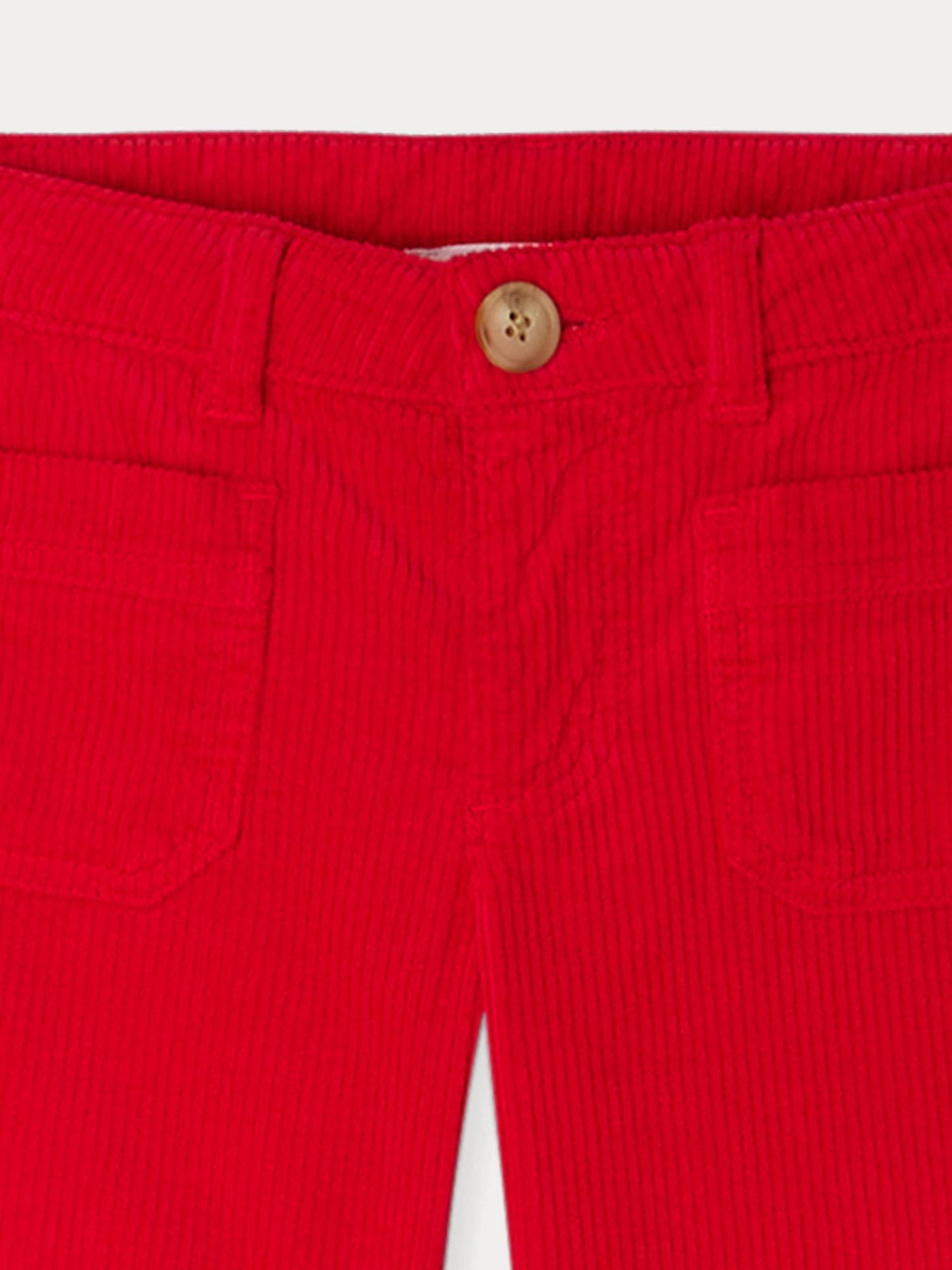 Pantalon Junon en velours cotelé rouge clair