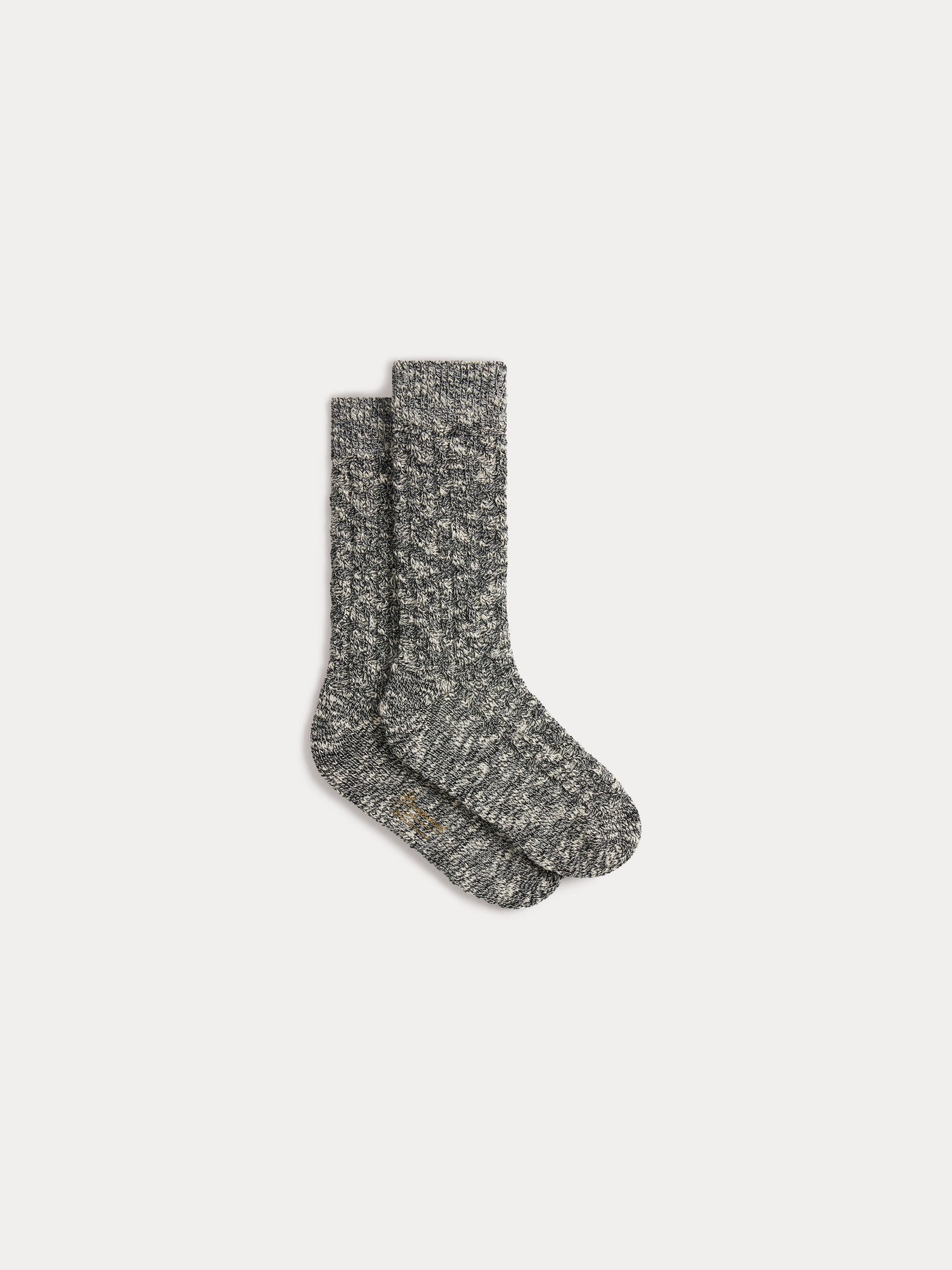 Chaussettes Gratiane grises montantes avec des torsades