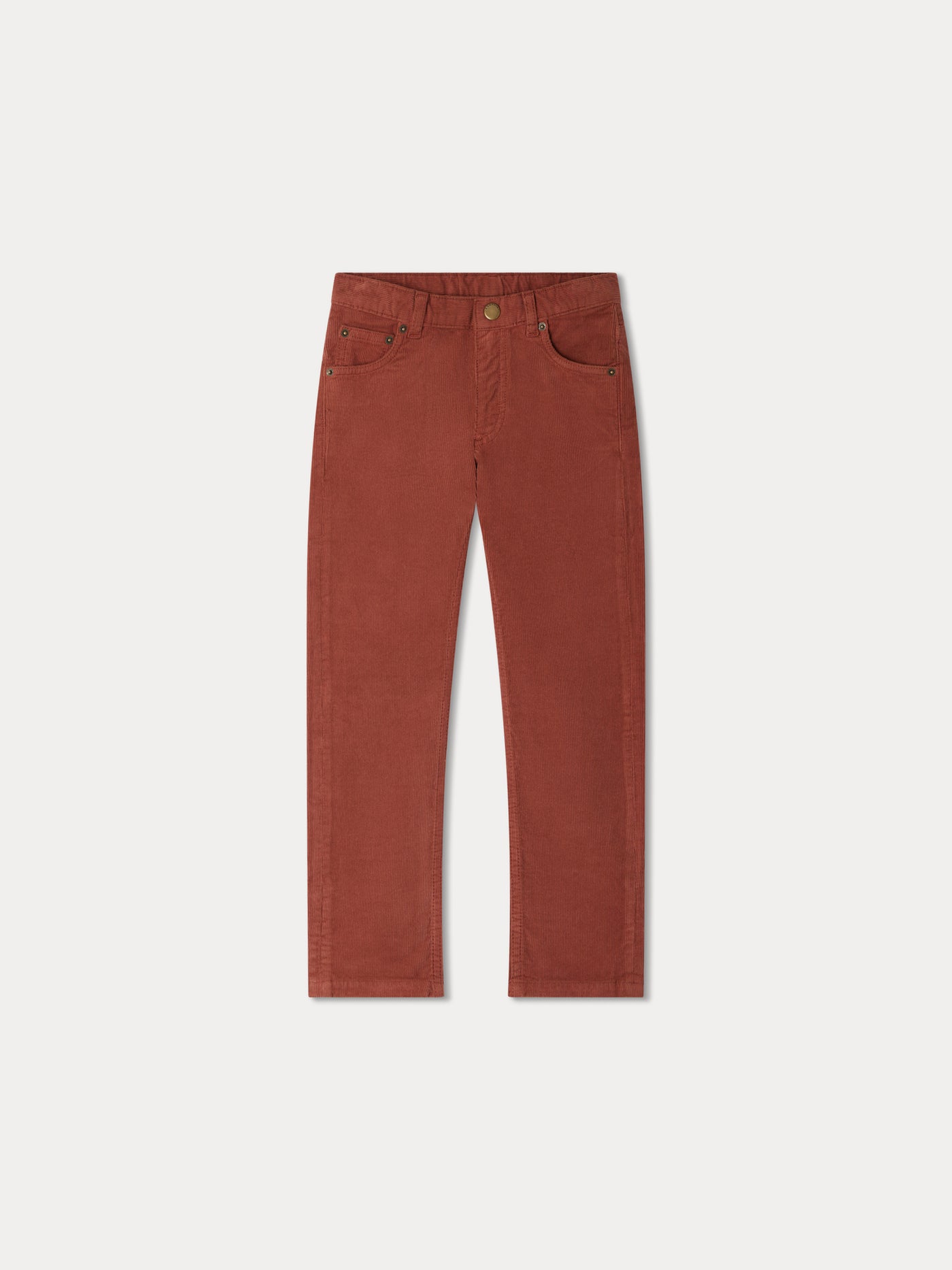 Pantalon Dewey en velours côtelé marron foncé