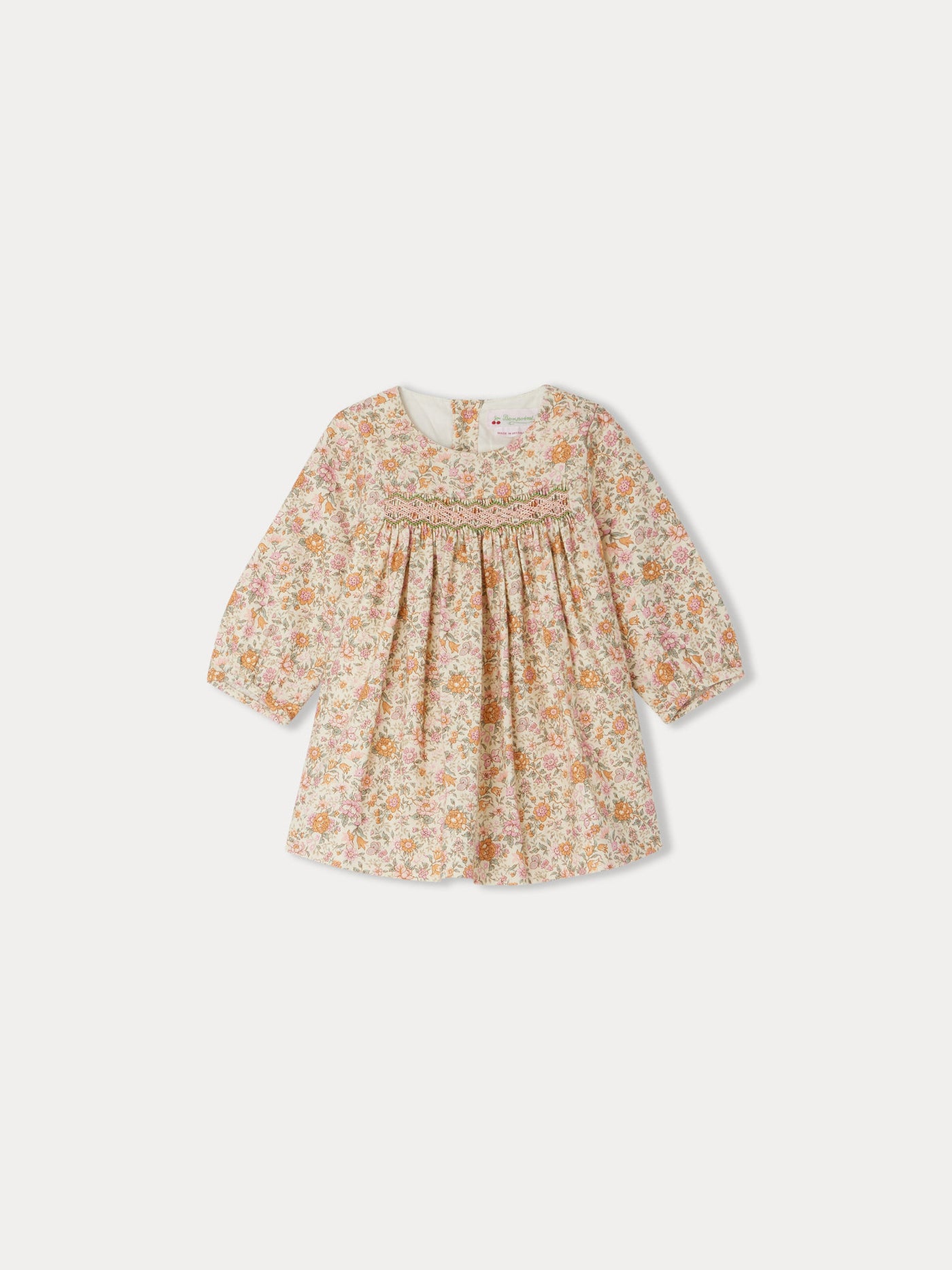 Robe Félicie smockée en tissu Liberty coton et laine