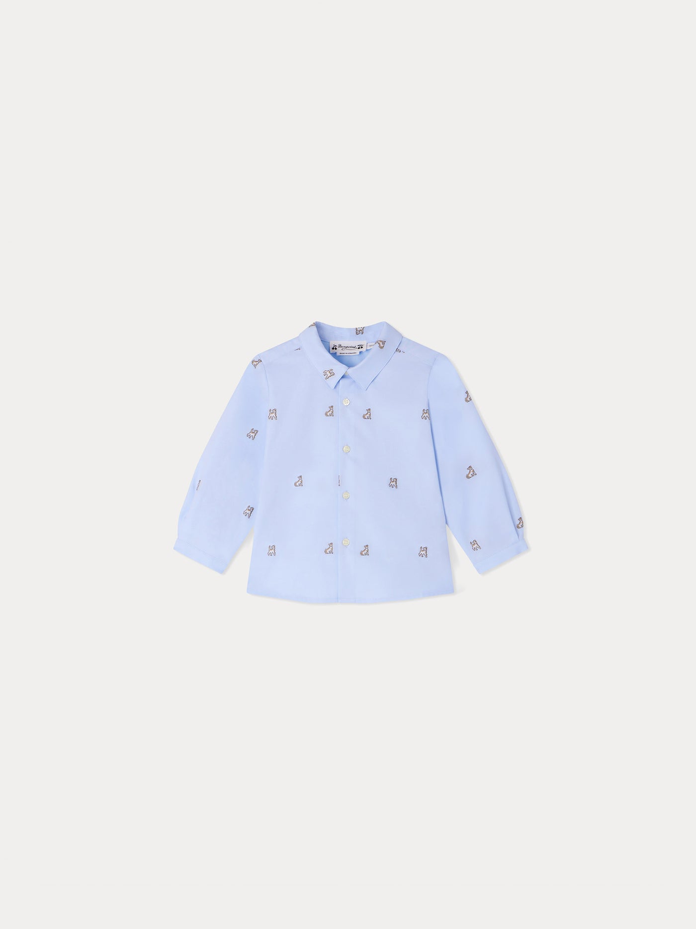 Chemise Malo bleu à motifs