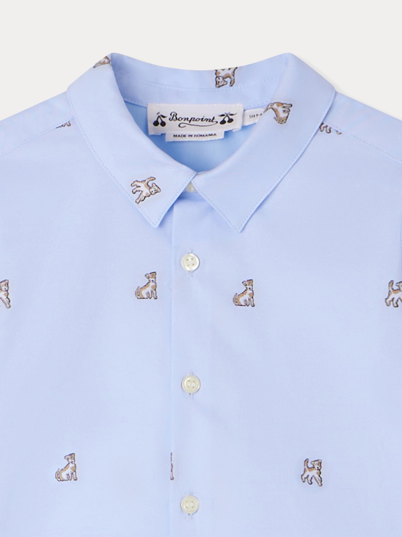 Chemise Malo bleu à motifs