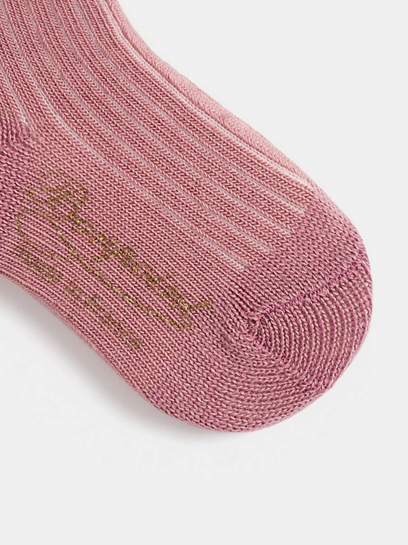 Chaussettes Gadilson à côtes rose