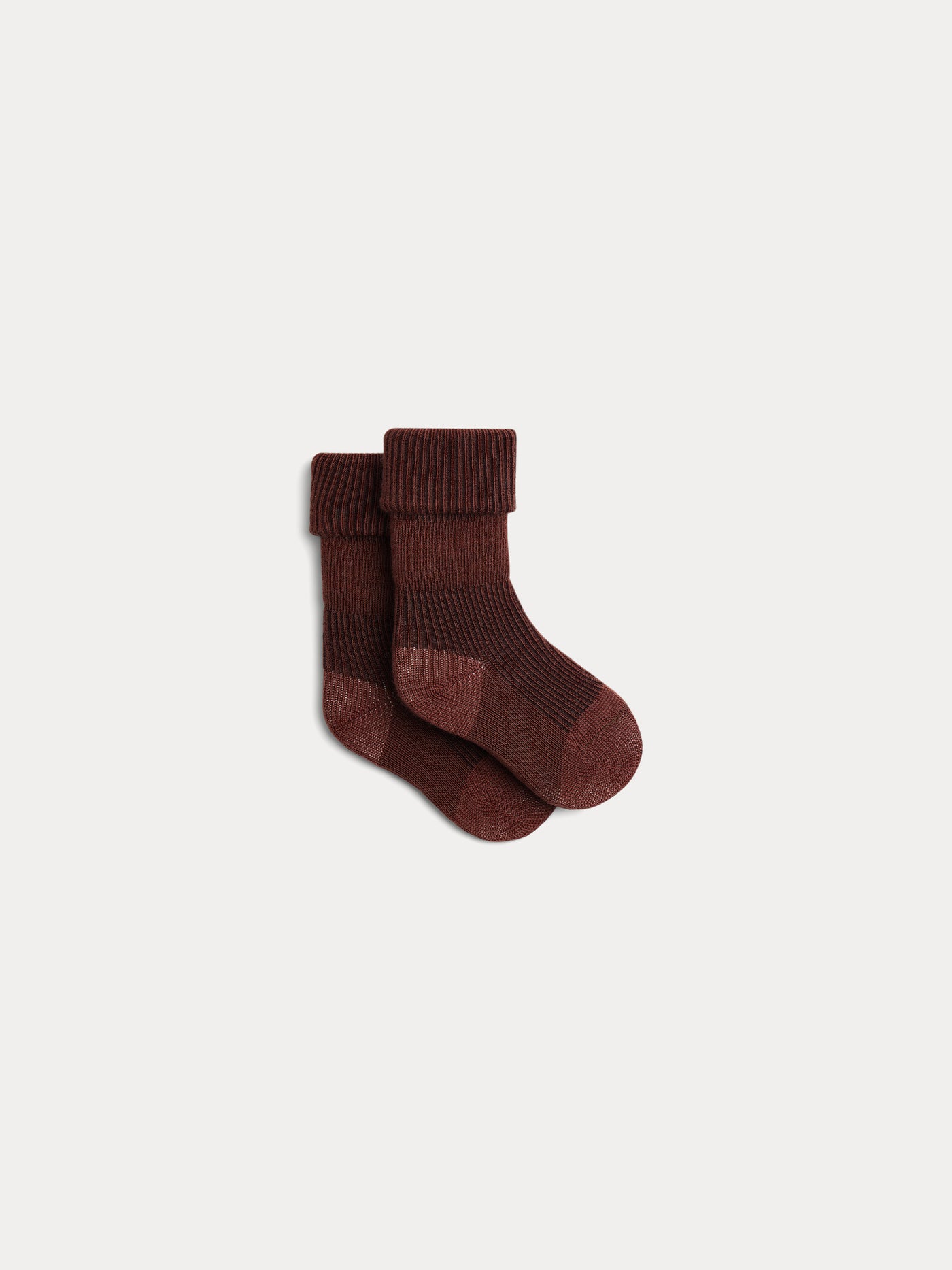 Chaussettes Gadilson à côtes marron