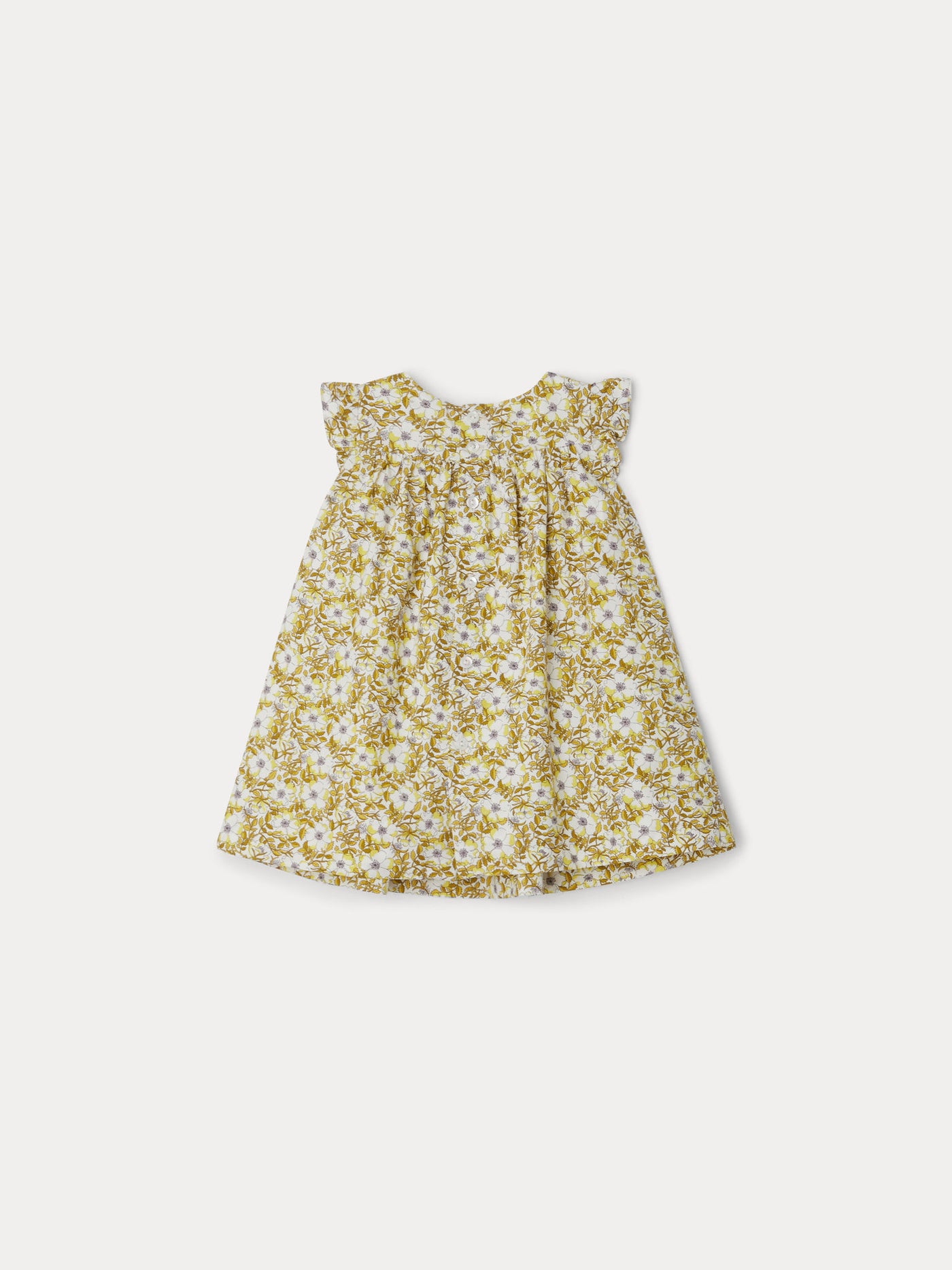 Robe Clothibis fleurs tilleul