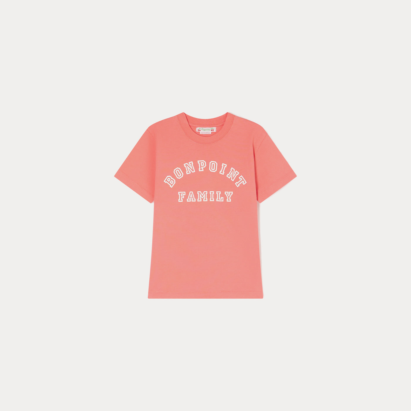 T-shirt en coton biologique fille rose camélia