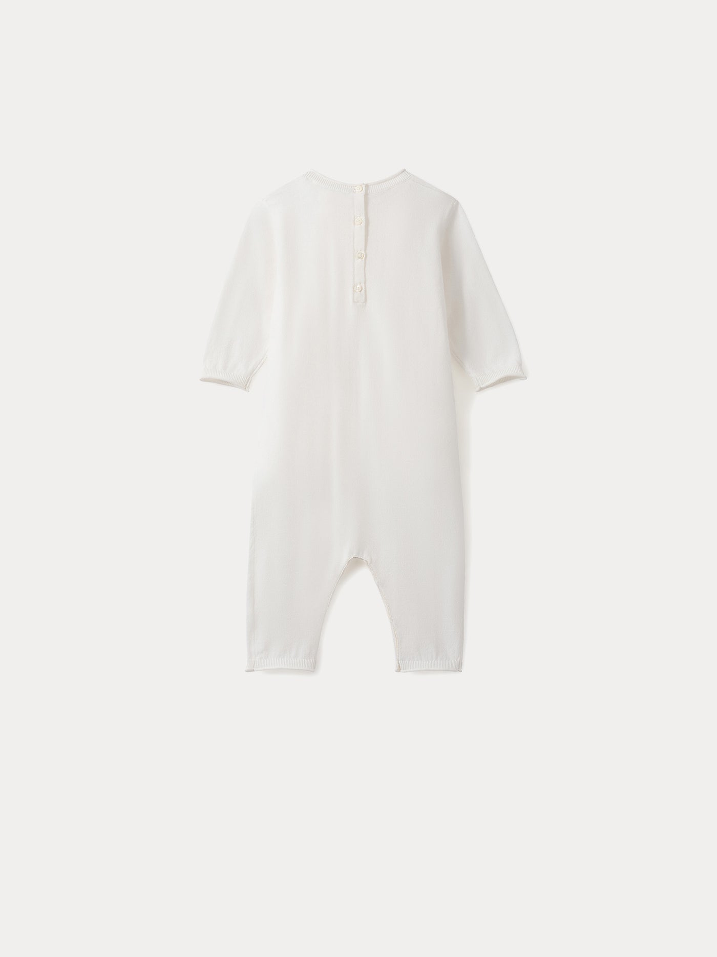 Combinaison coton bébé blanc lait