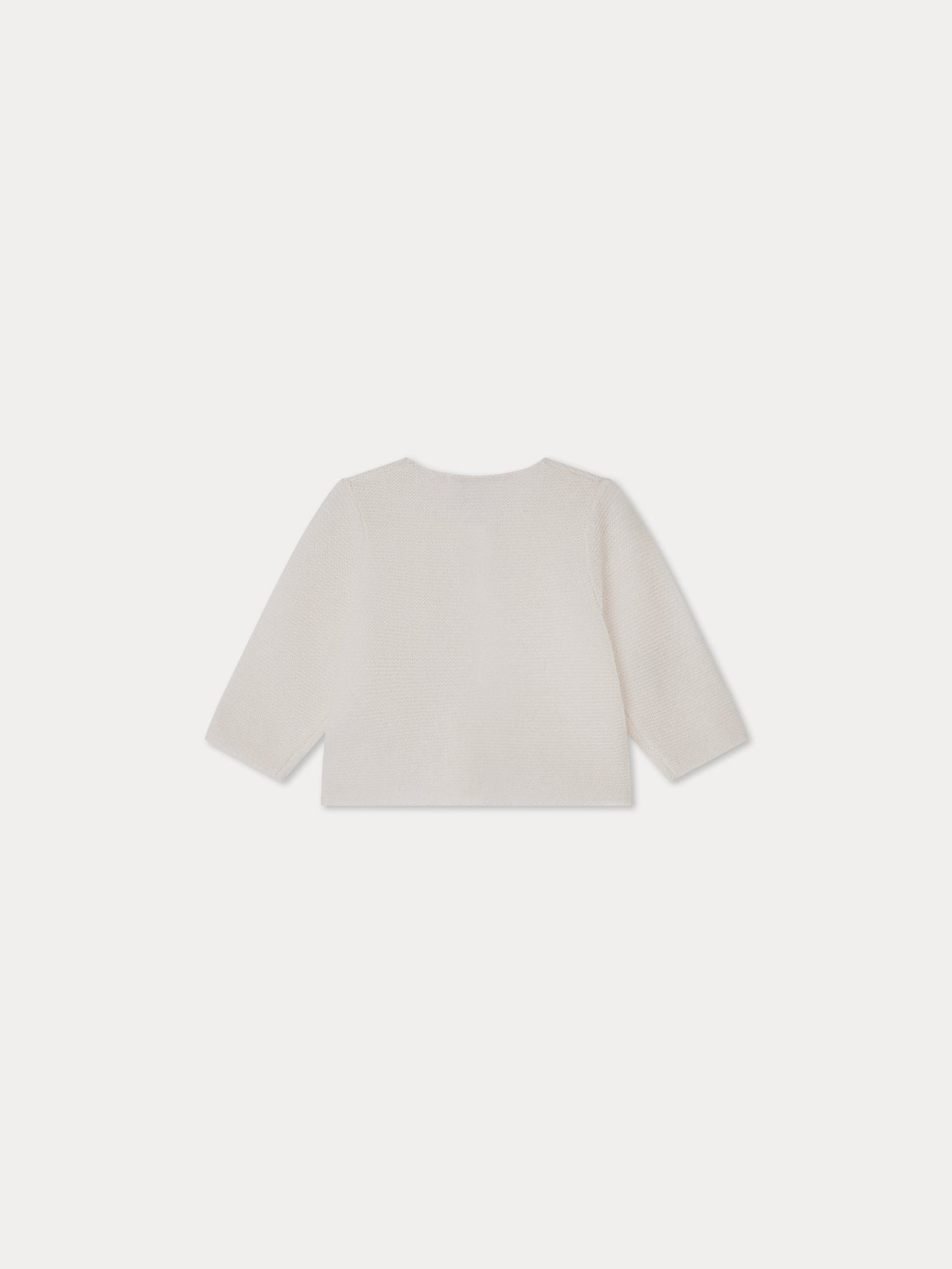 Cardigan en cachemire bébé blanc lait