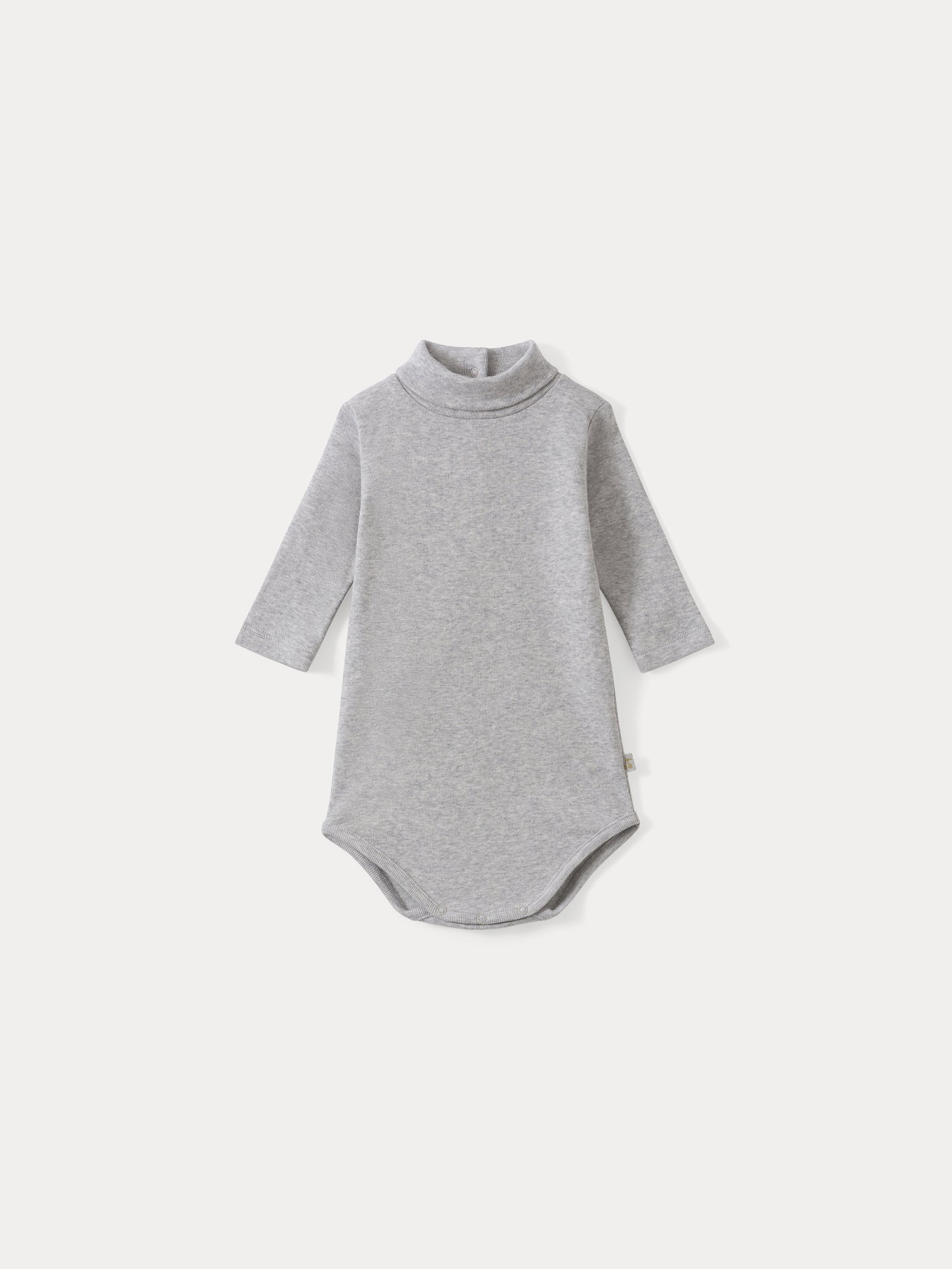 Body a col roule bebe gris chine clair