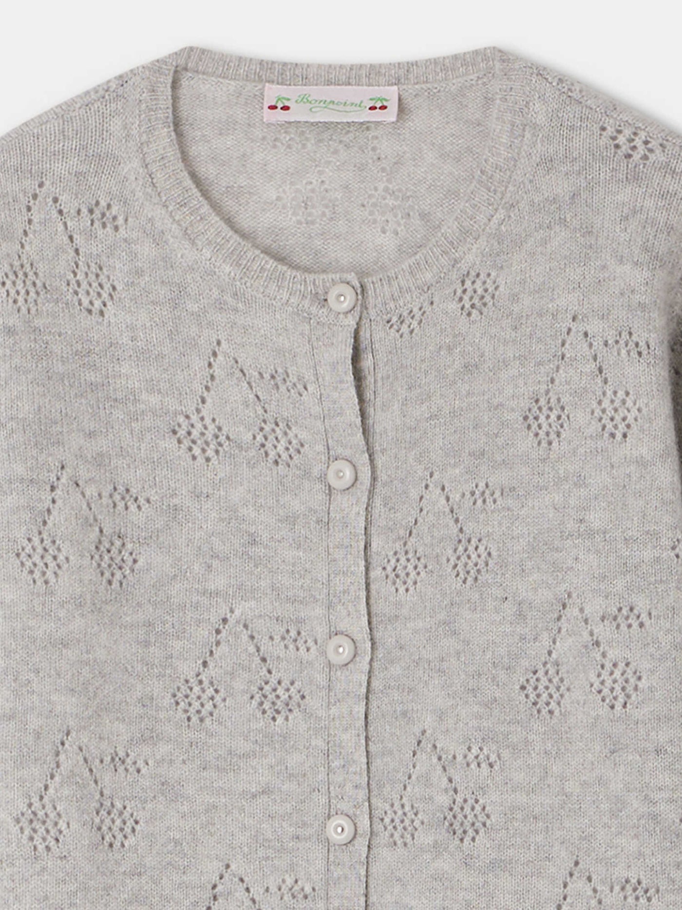 Cardigan Thindra gris chiné clair