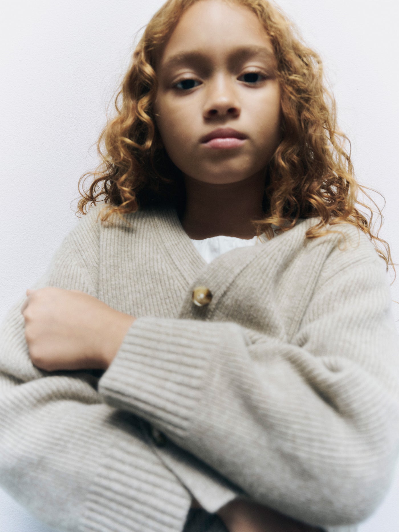 Cardigan Sienna Bonpoint x Khaite beige chiné