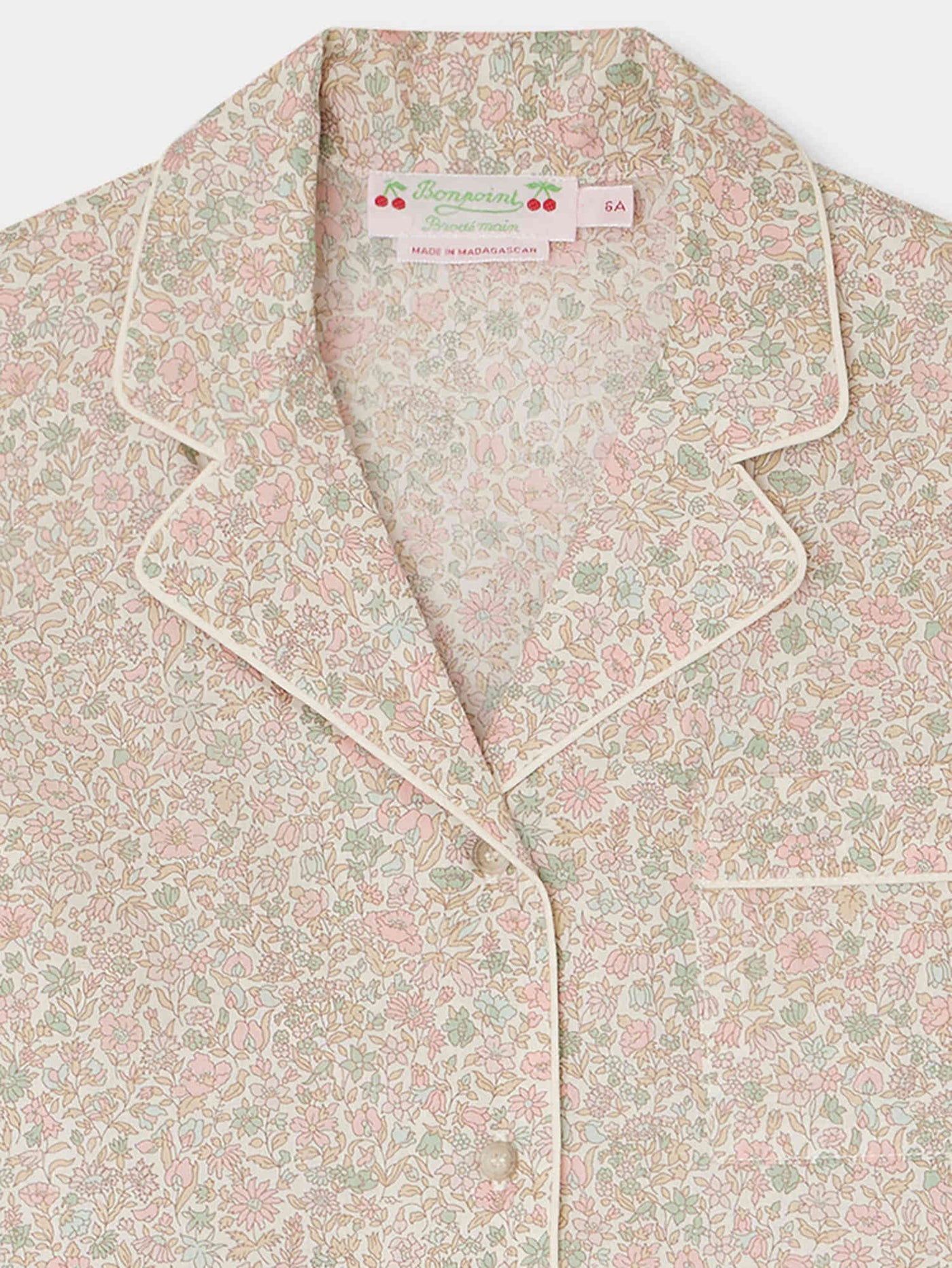 Pyjama avec pochette Dormeur fleurs rose