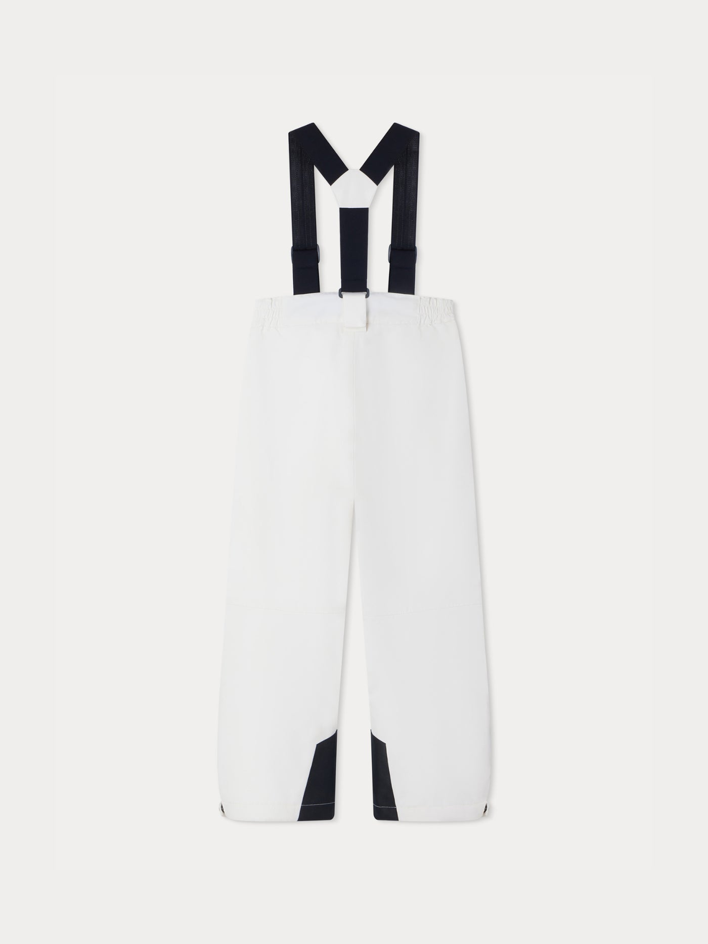Pantalon à bretelles Dodji blanc lait
